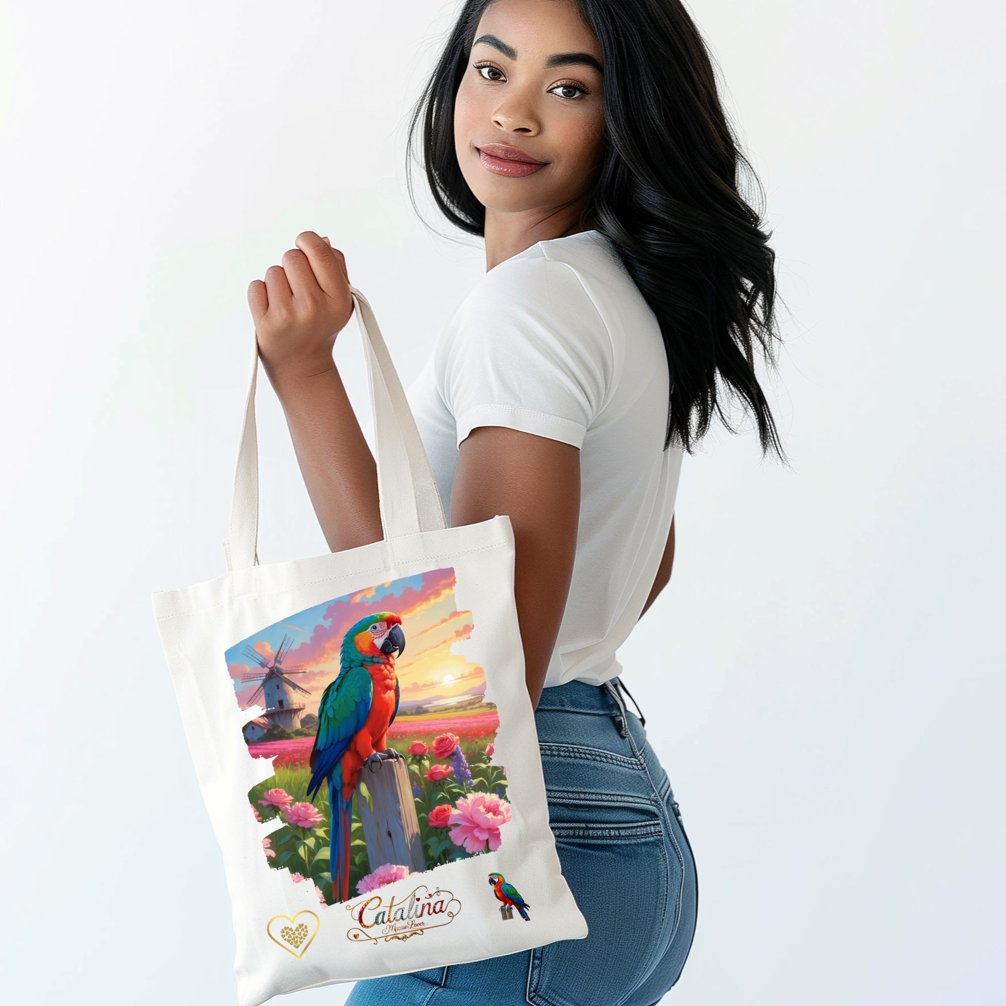 Catalina Macaw Lover Sunset Tote Bag