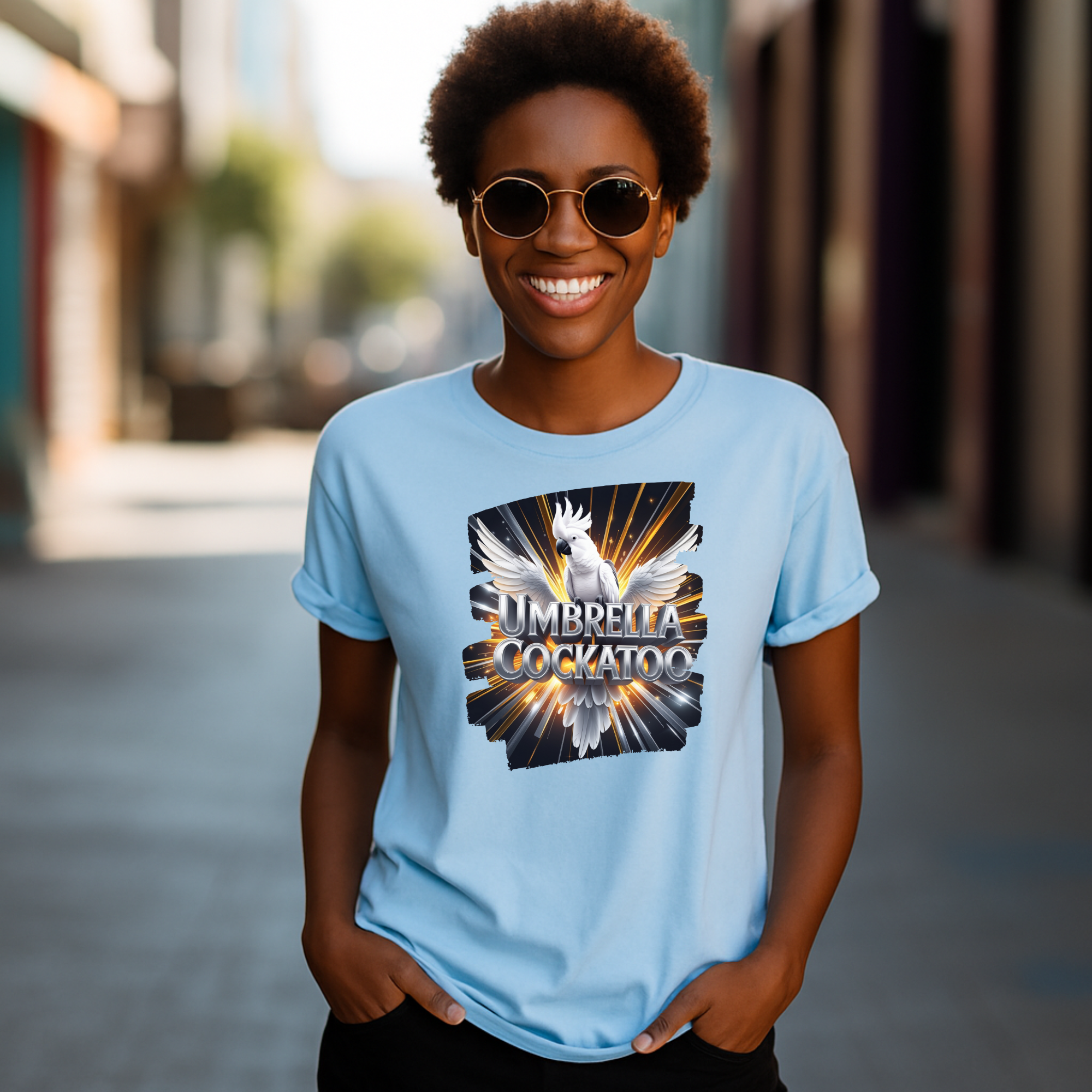 Umbrella Cockatoo Sunburst T-Shirt