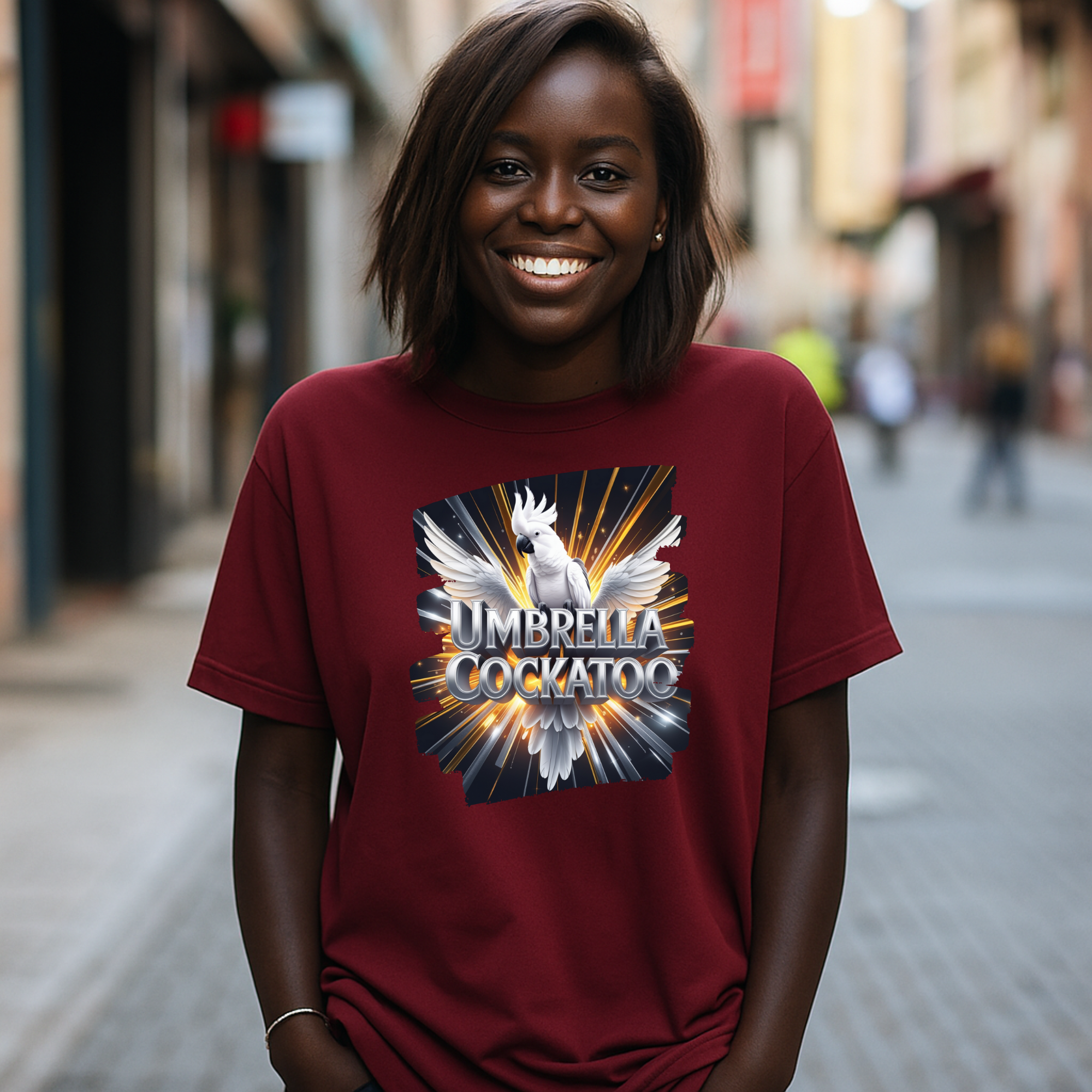 Umbrella Cockatoo Sunburst T-Shirt