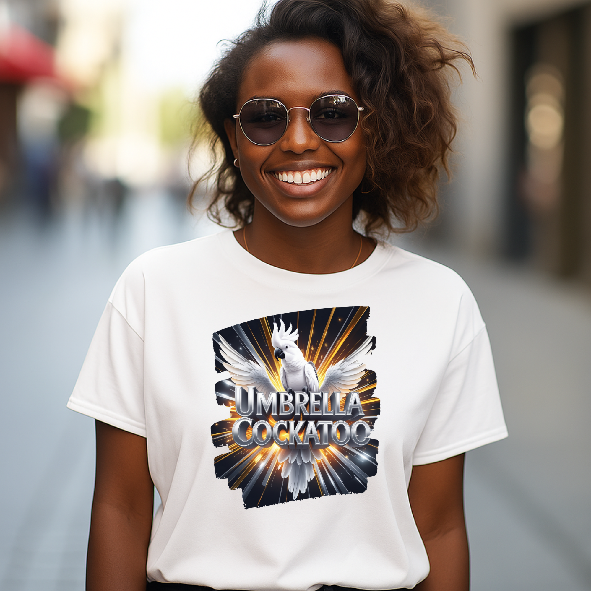 Umbrella Cockatoo Sunburst T-Shirt
