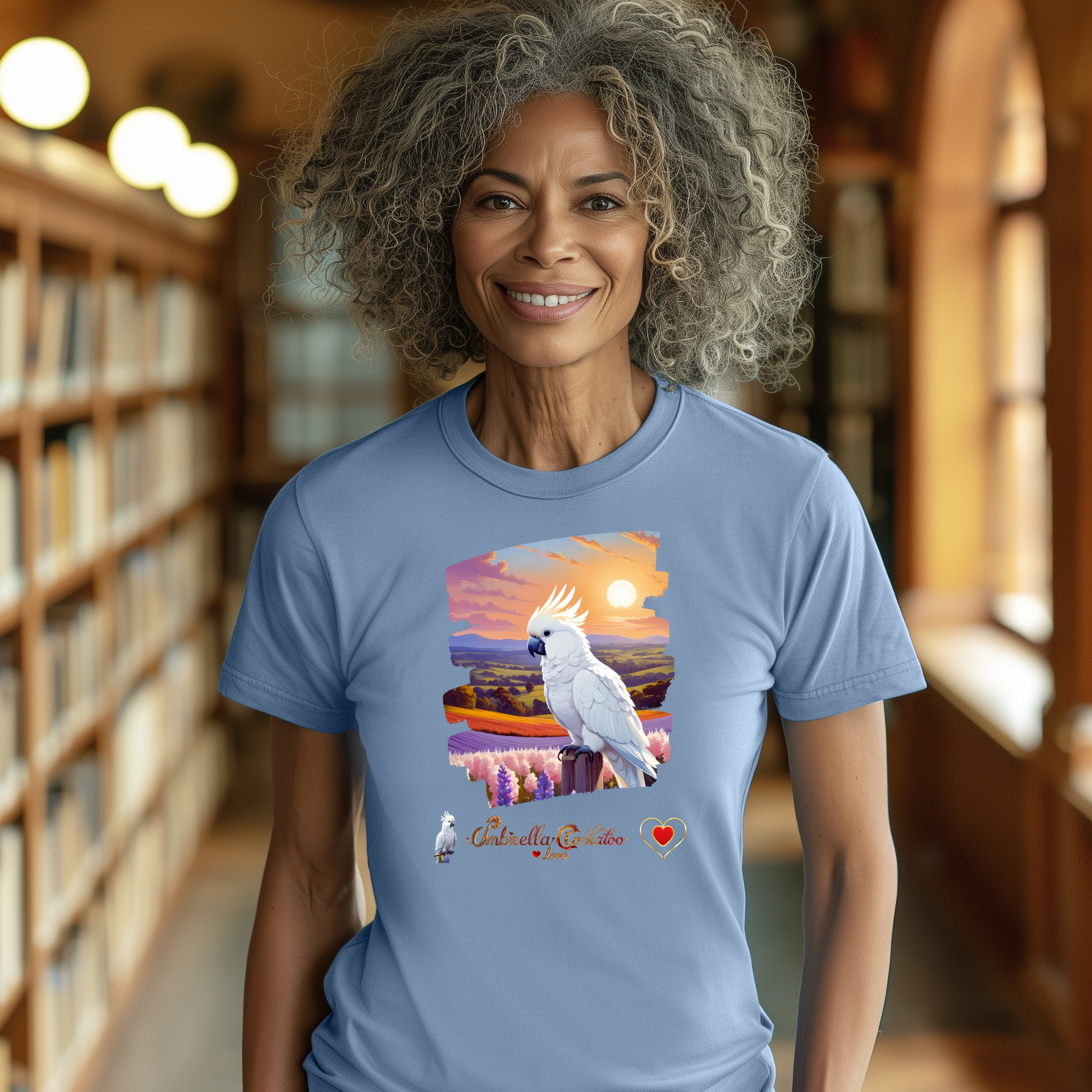 Umbrella Cockatoo Lover Sunset T-Shirt