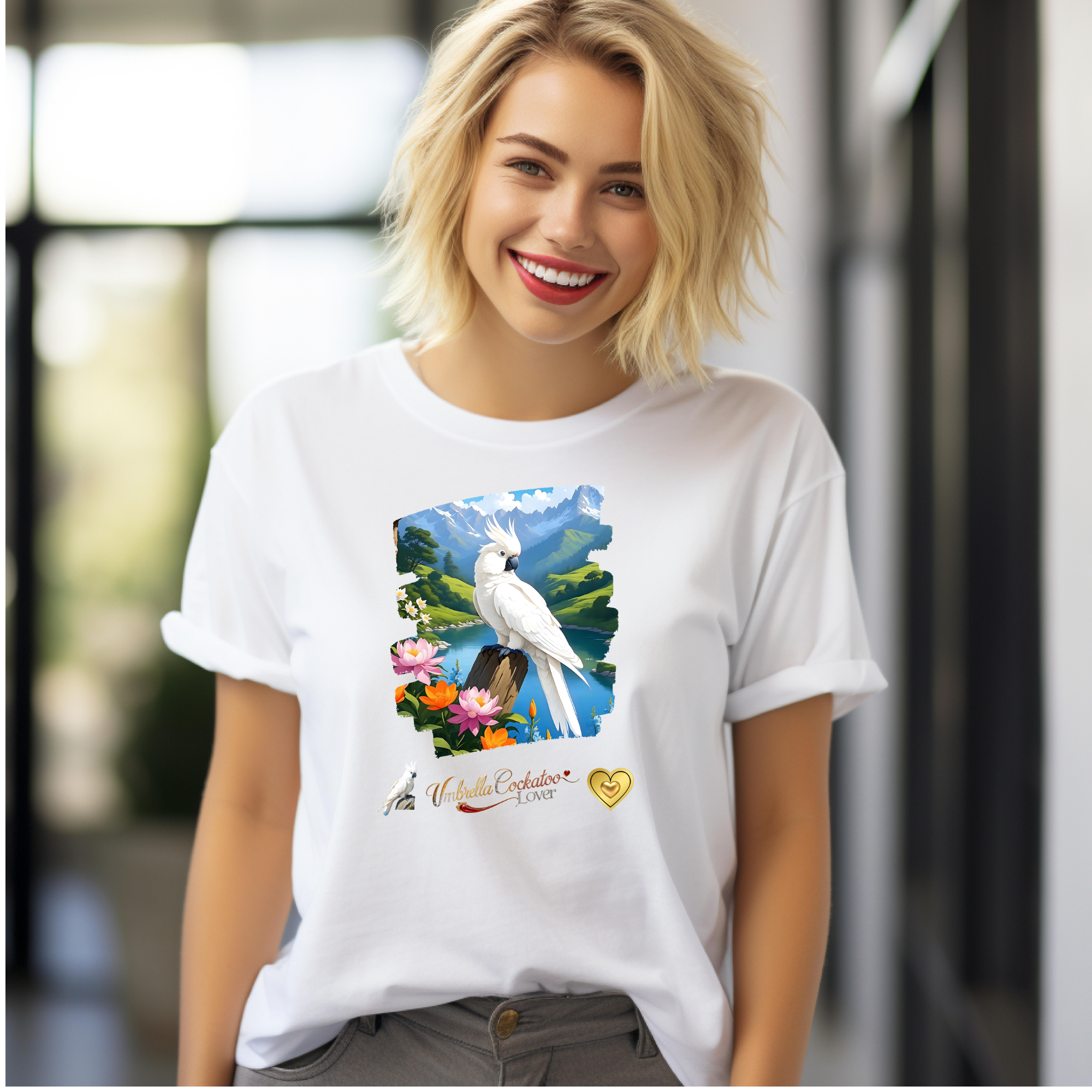 Umbrella Cockatoo Lover Lake T-Shirt