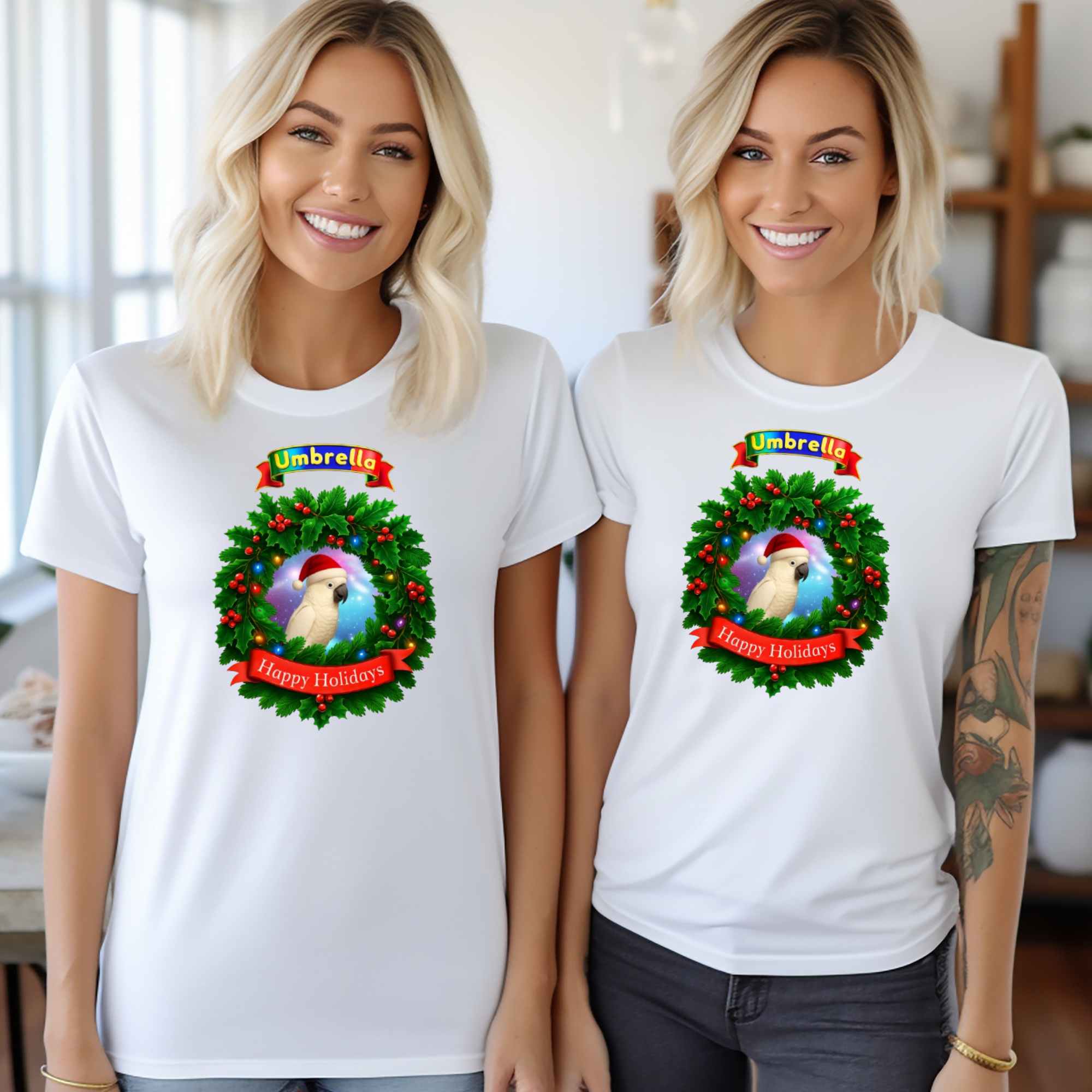 Happy Holidays Umbrella Pair T-Shirt