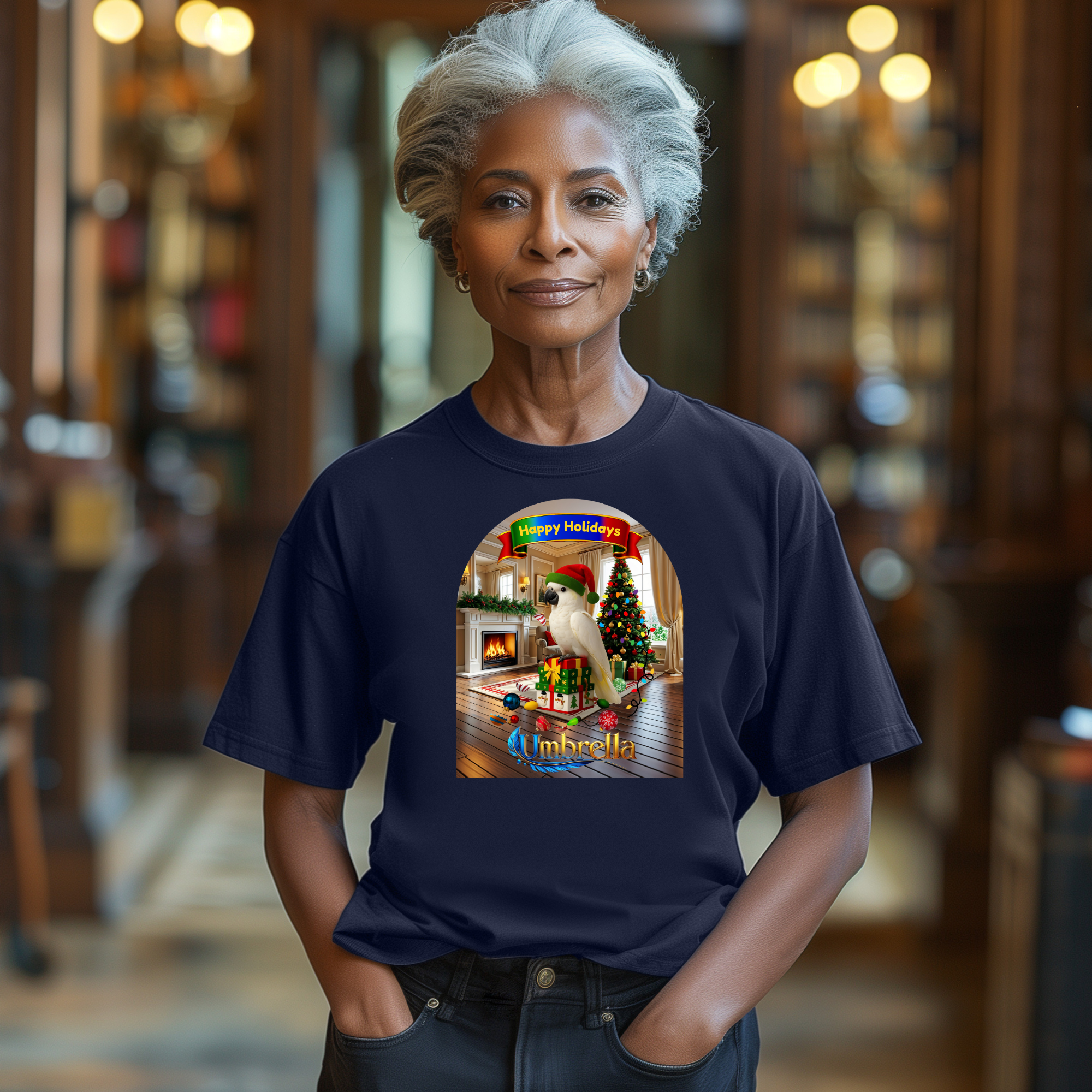 Happy Holidays Umbrella Cockatoo T-Shirt