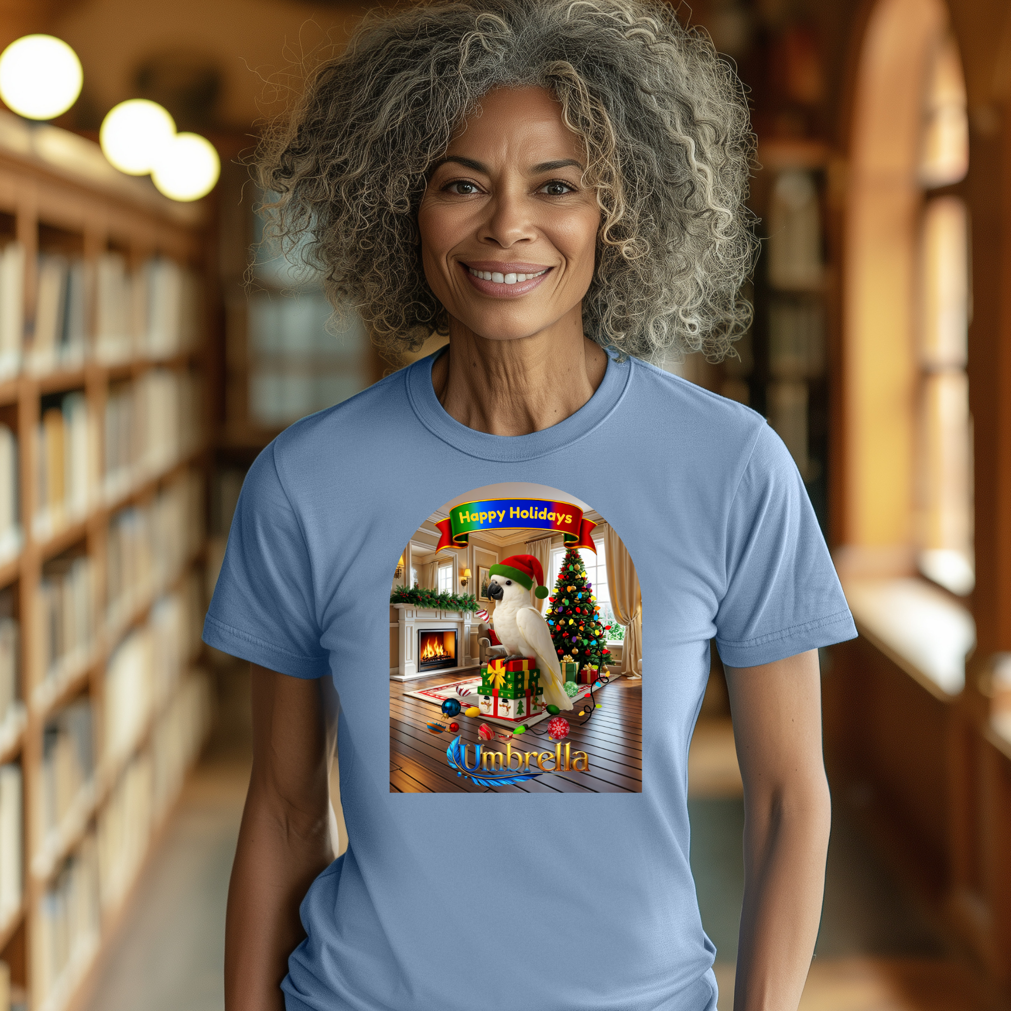 Happy Holidays Umbrella Cockatoo T-Shirt