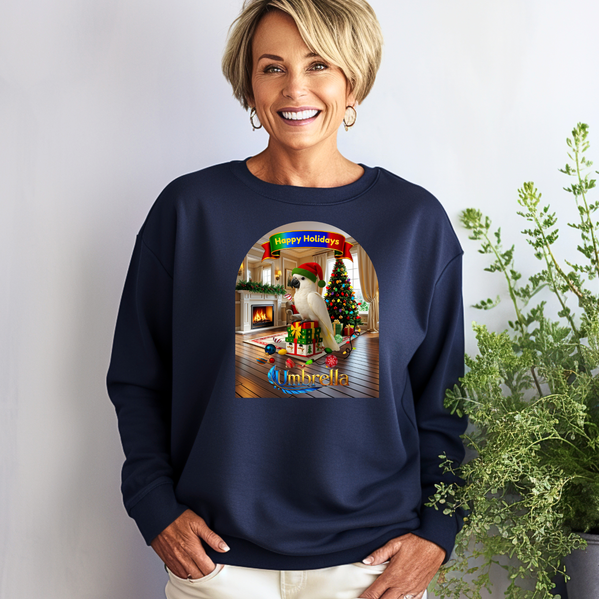 Christmas Happy Holidays Umbrella Sweatshirt