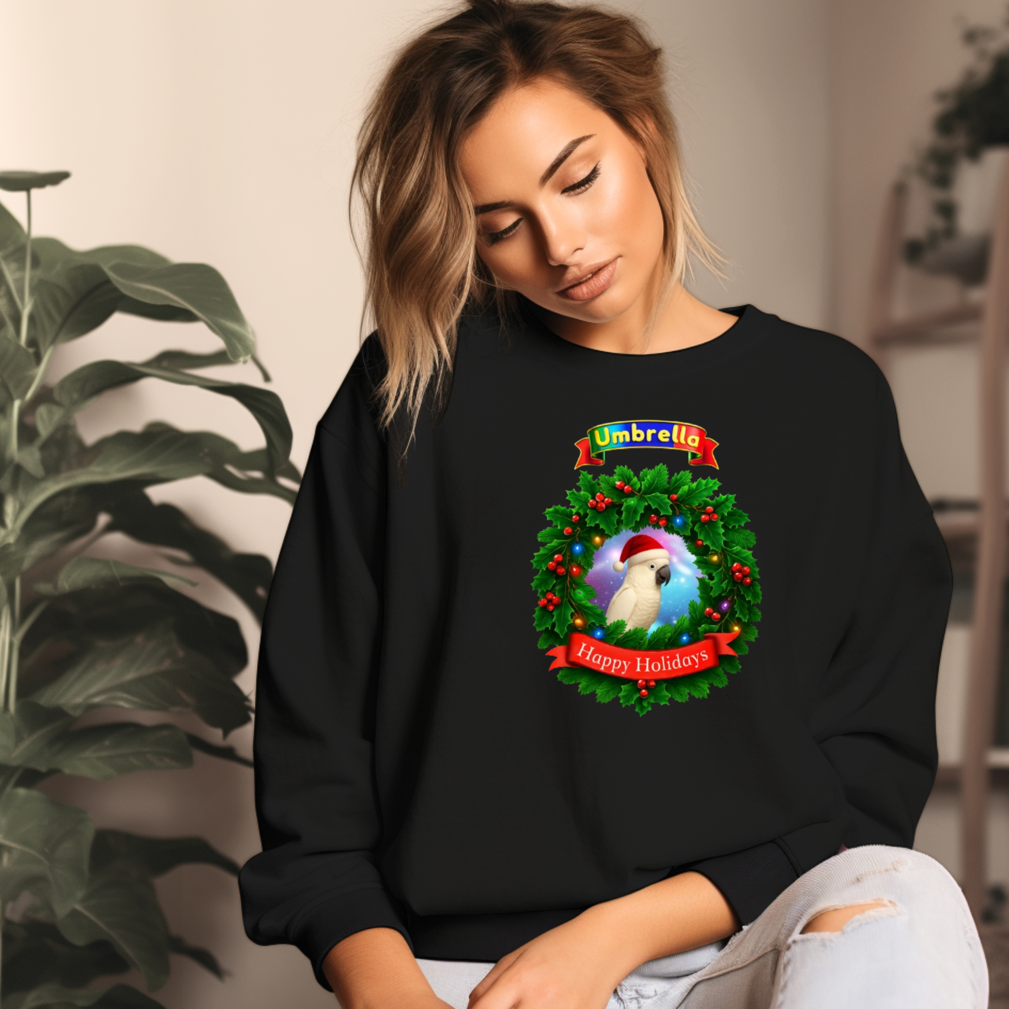 Umbrella Happy Holidays Sweatshirt