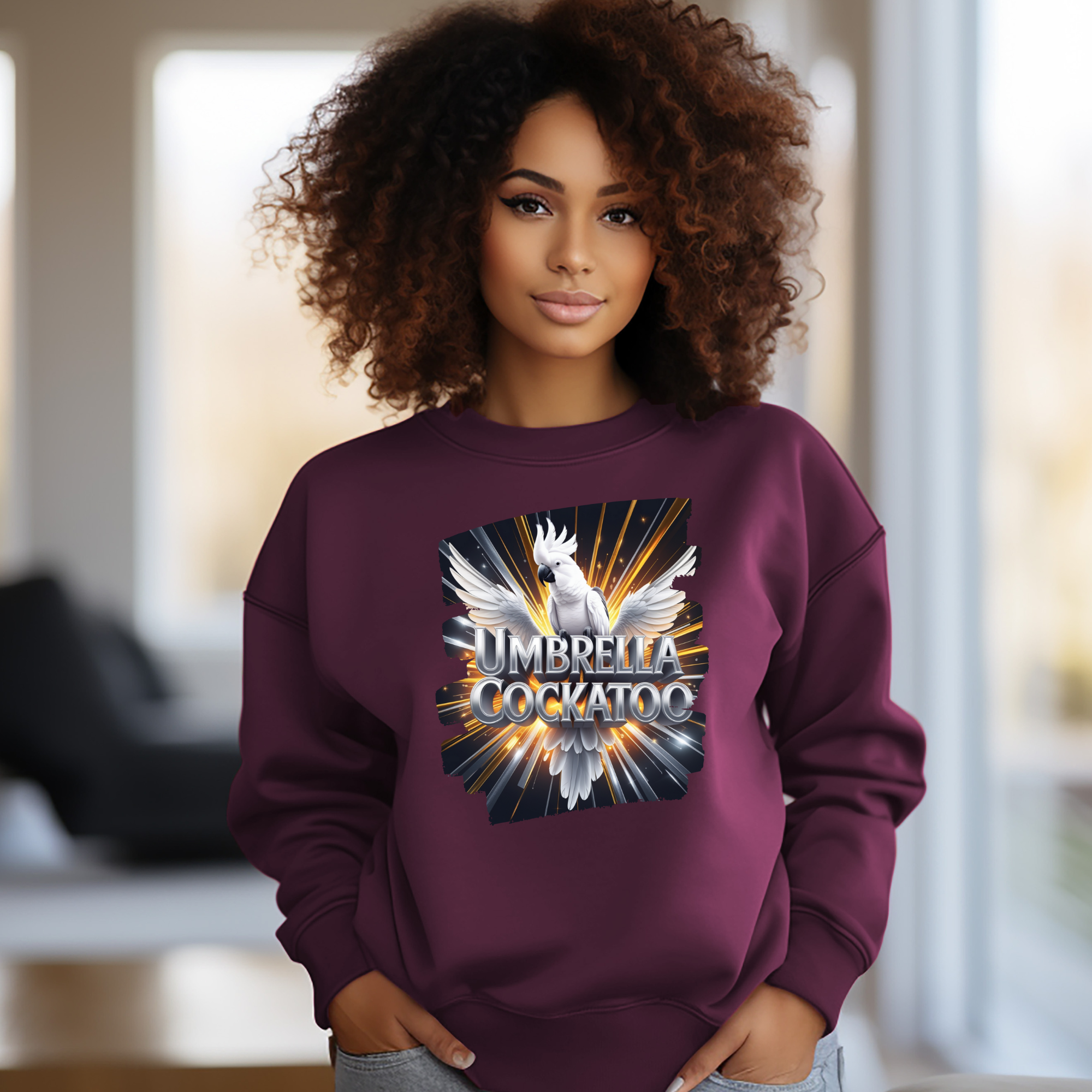 White Umbrella Cockatoo Sweatshirt