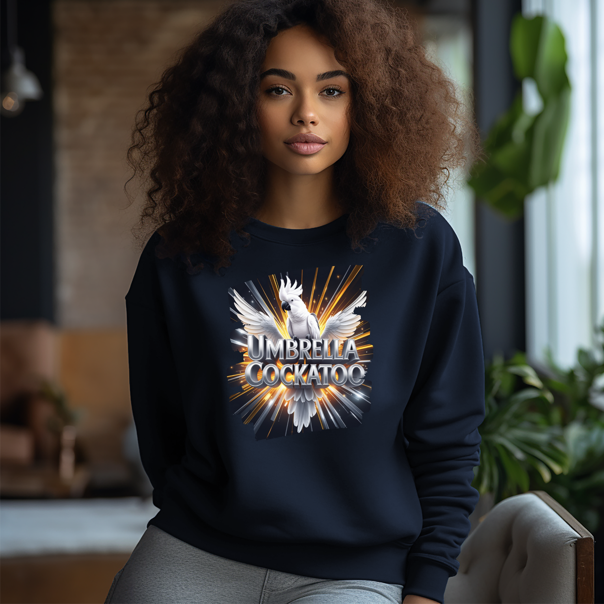 White Umbrella Cockatoo Sweatshirt