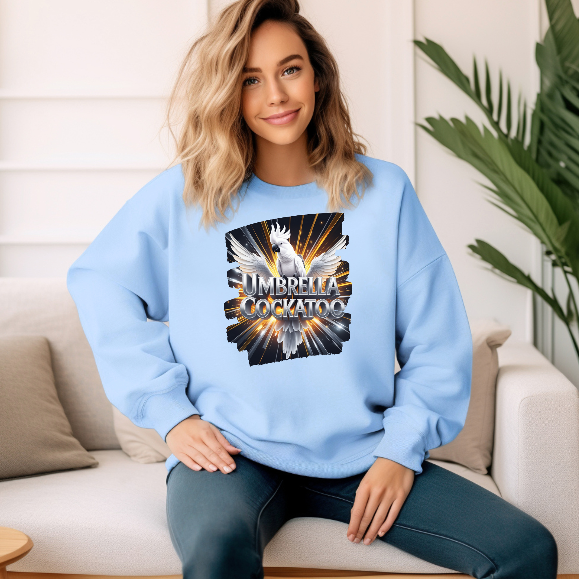 White Umbrella Cockatoo Sweatshirt