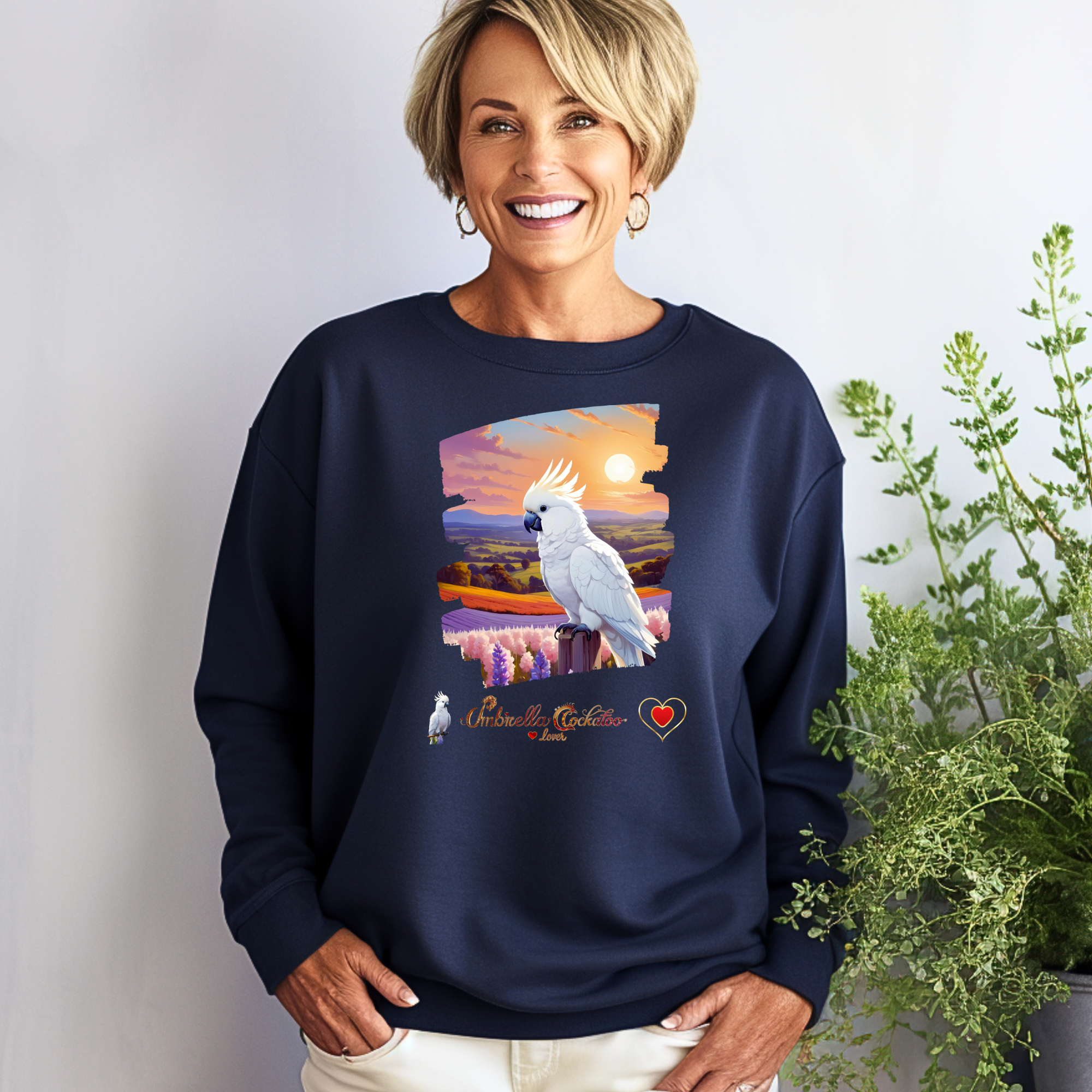Umbrella Cockatoo Lover Sunset Sweatshirt