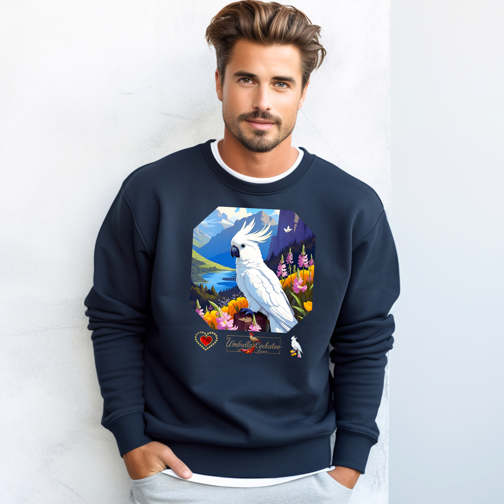 Floral Umbrella Cockatoo Lover Sweatshirt