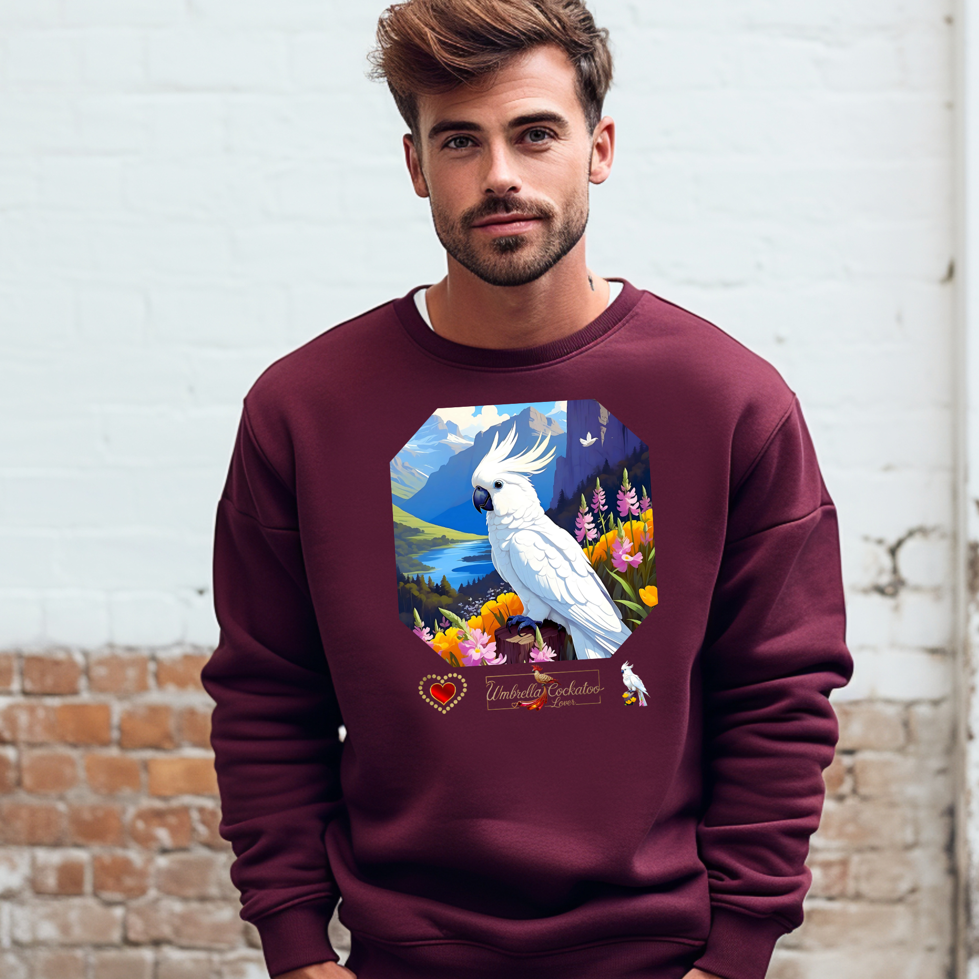Floral Umbrella Cockatoo Lover Sweatshirt