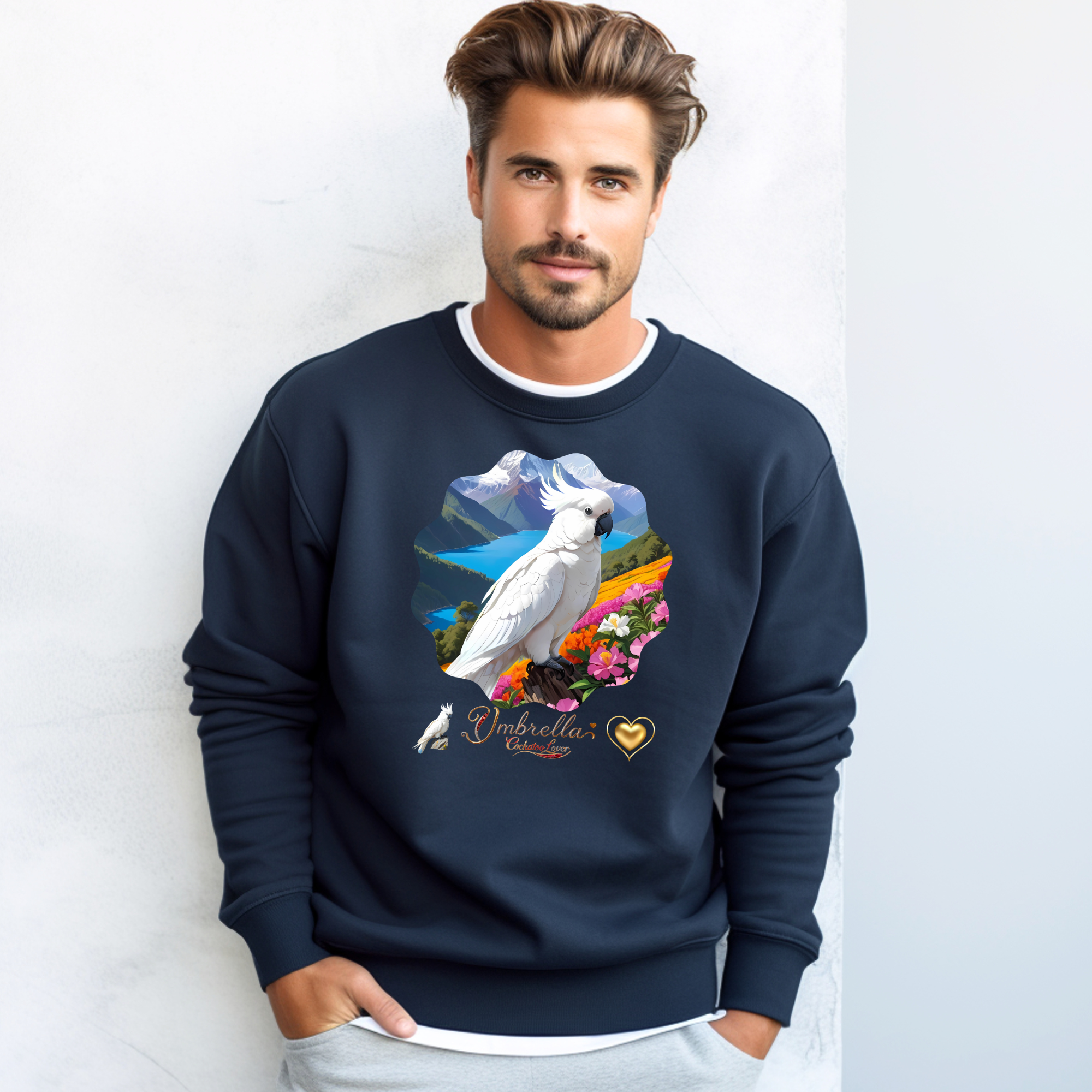 Floral Umbrella Cockatoo Lover Sweatshirt