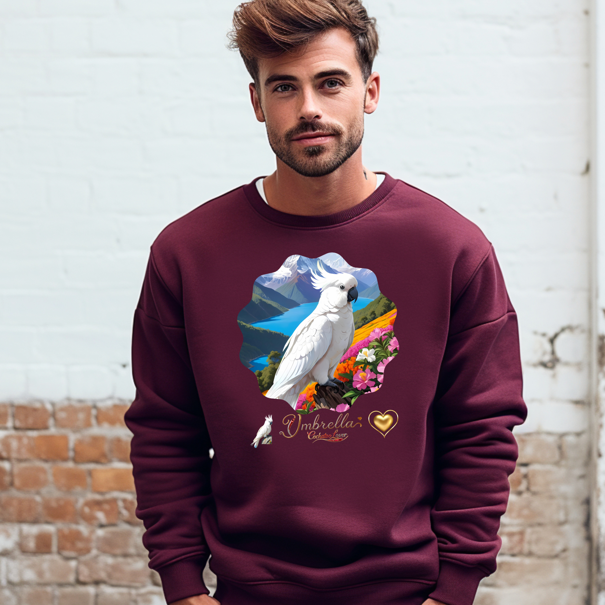 Floral Umbrella Cockatoo Lover Sweatshirt