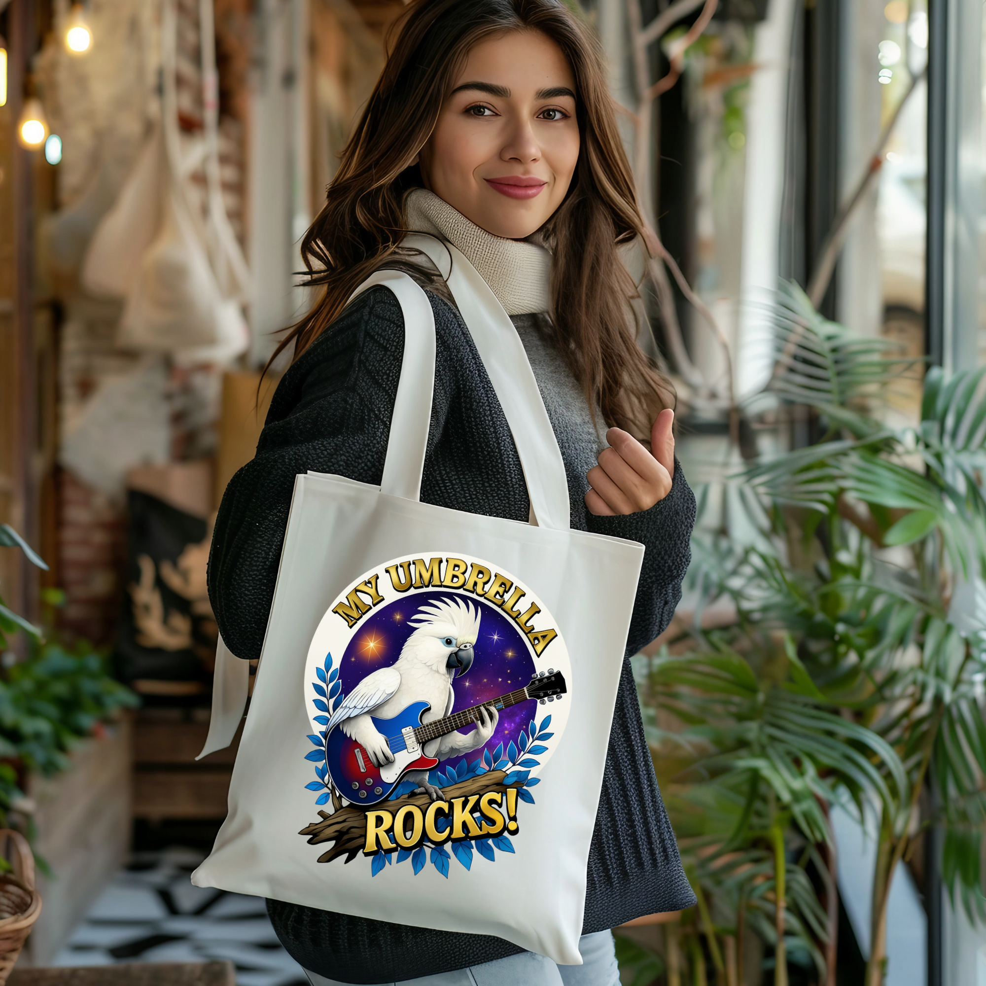 Umbrella Cockatoo Tote Bag