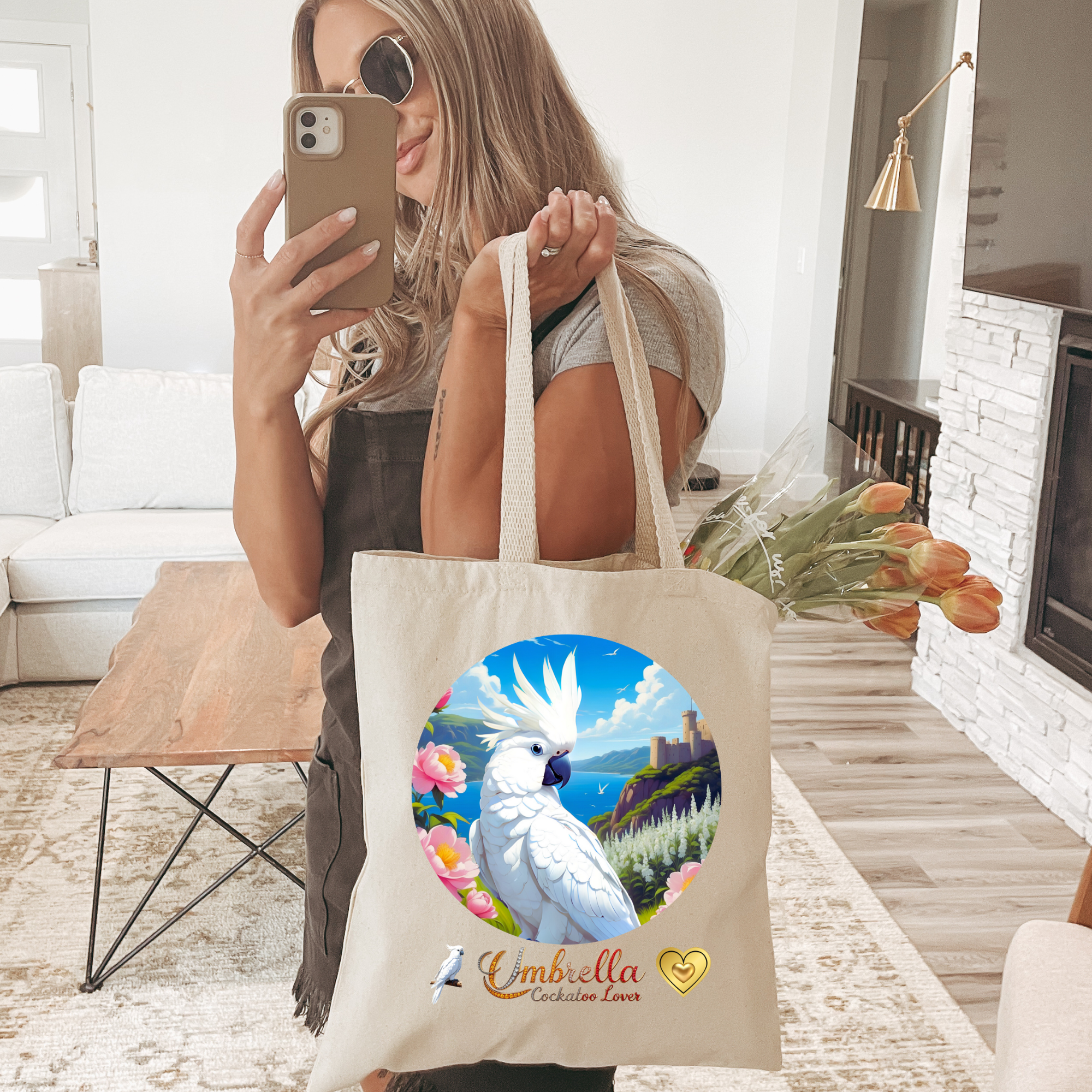 Umbrella Cockatoo Tote Bag