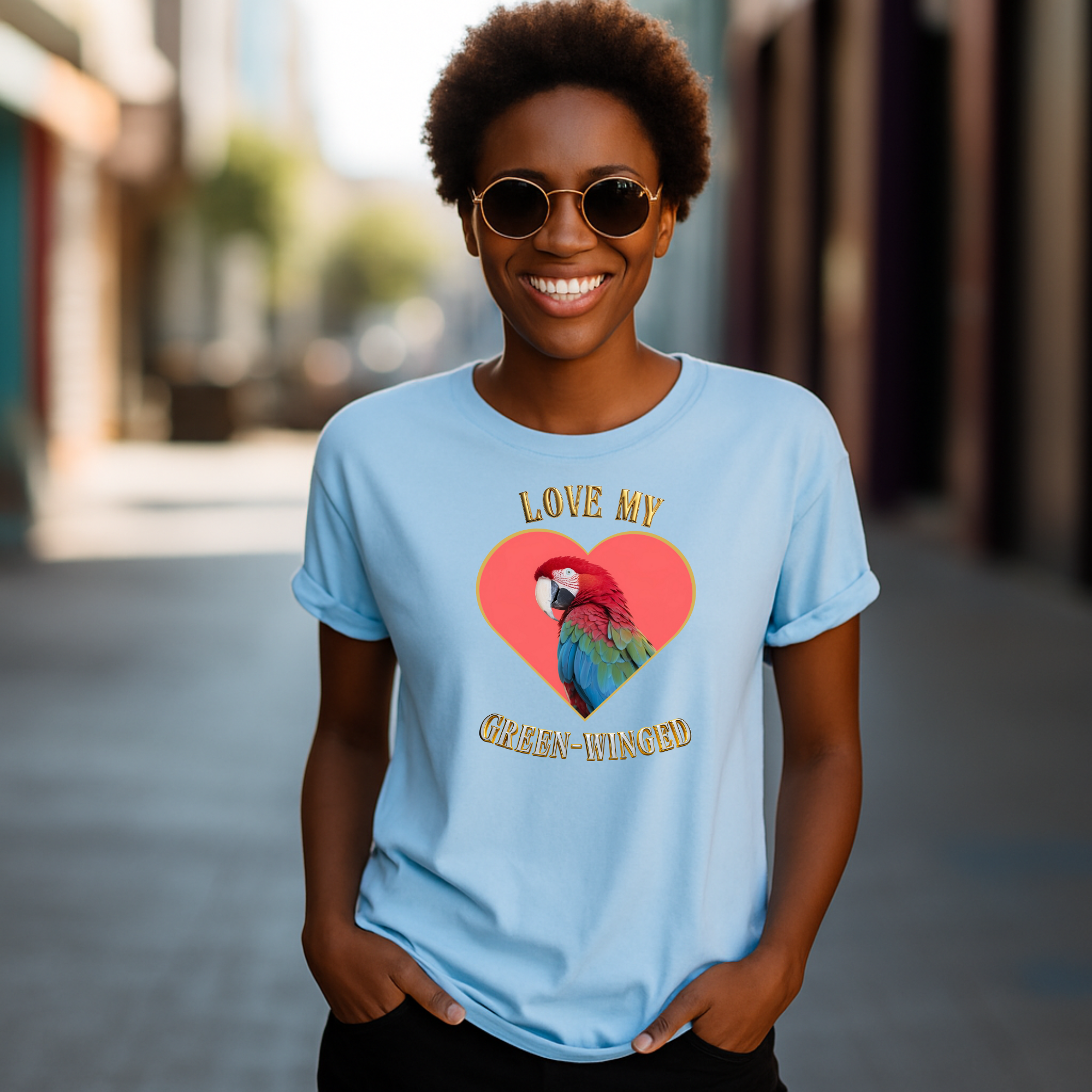 Love My Green-Winged Heart T-Shirt