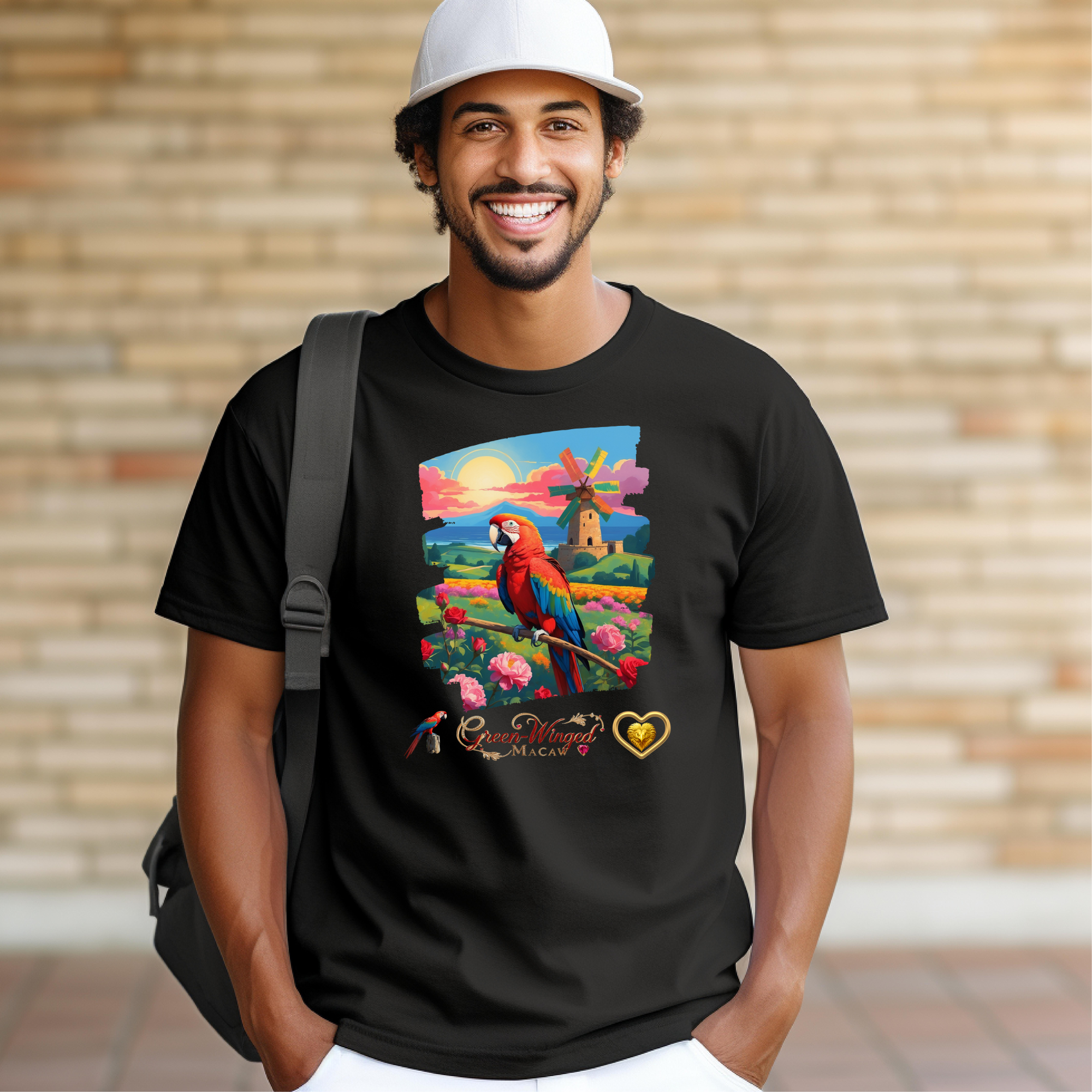 Rainbow Green-Winged Macaw T-Shirt