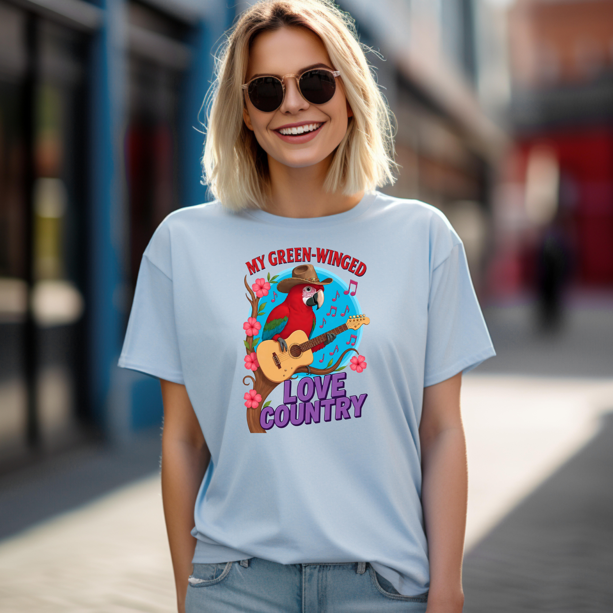 Green-Winged Loves Country T-Shirt