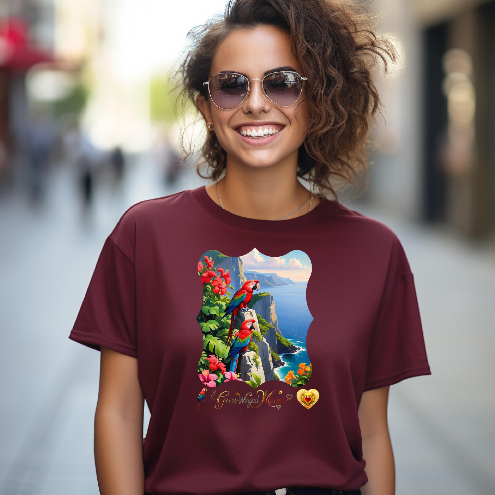 Mountain Lake Green-Winged Macaw T-Shirt