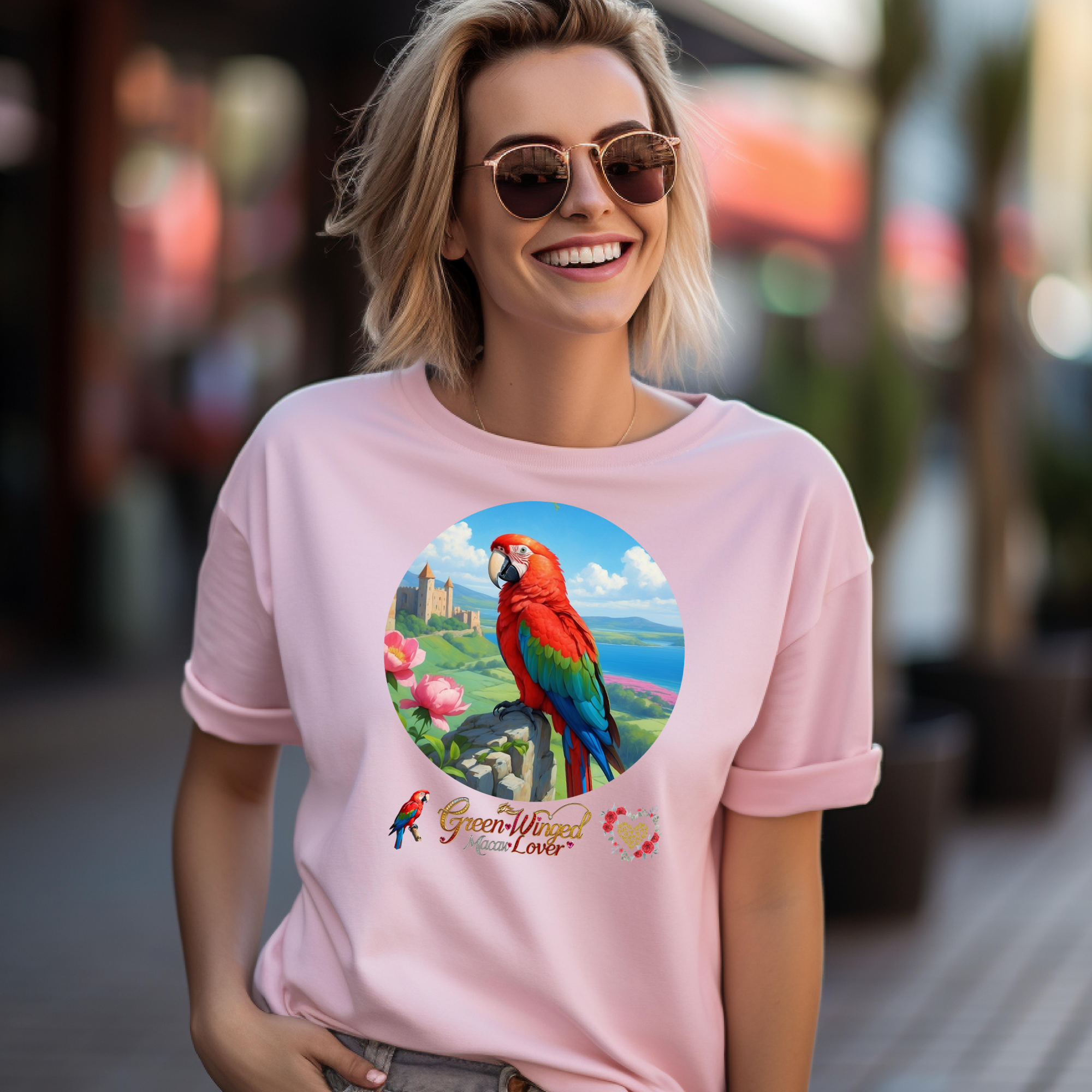 Rainbow Green-Winged Macaw Lover T-Shirt