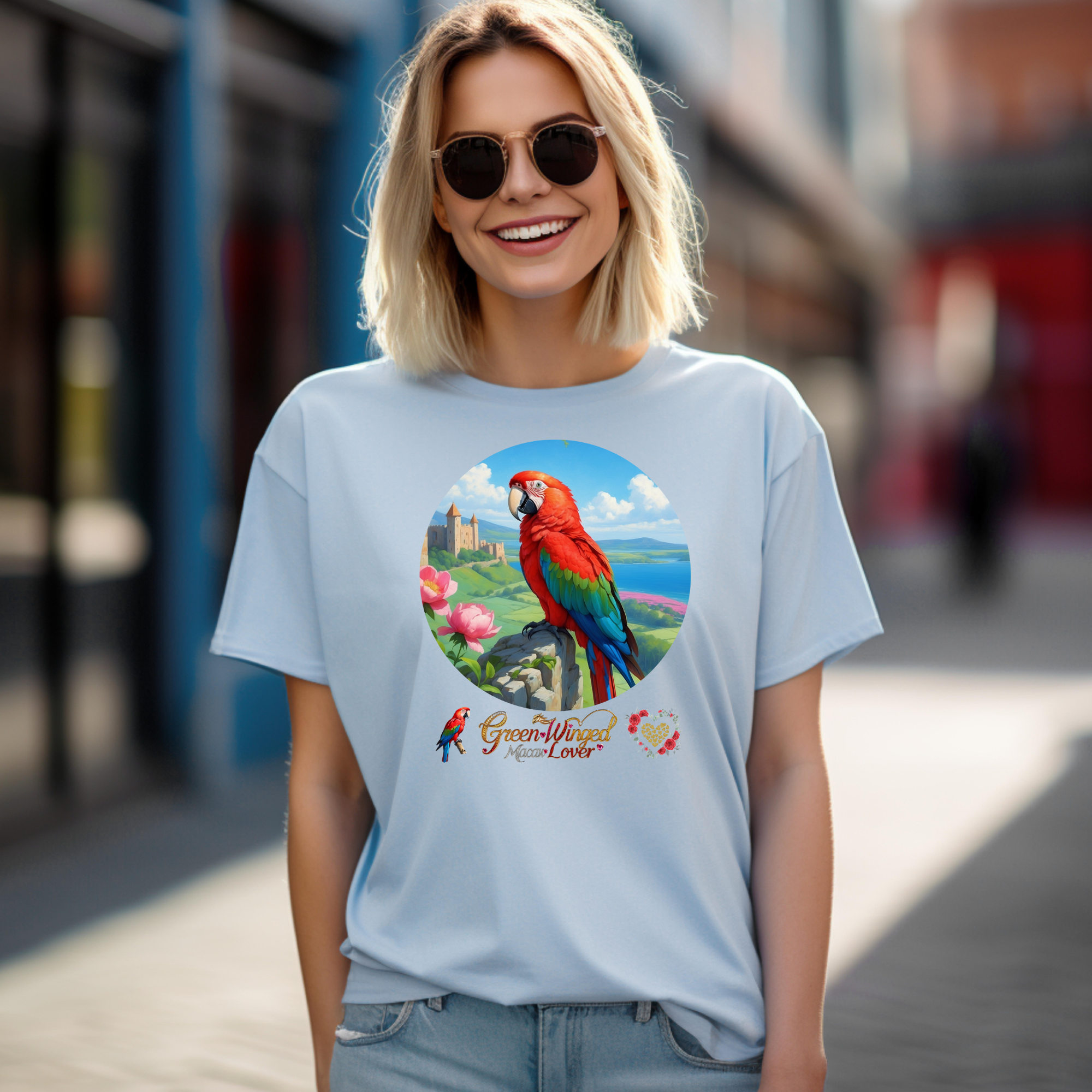 Rainbow Green-Winged Macaw Lover T-Shirt