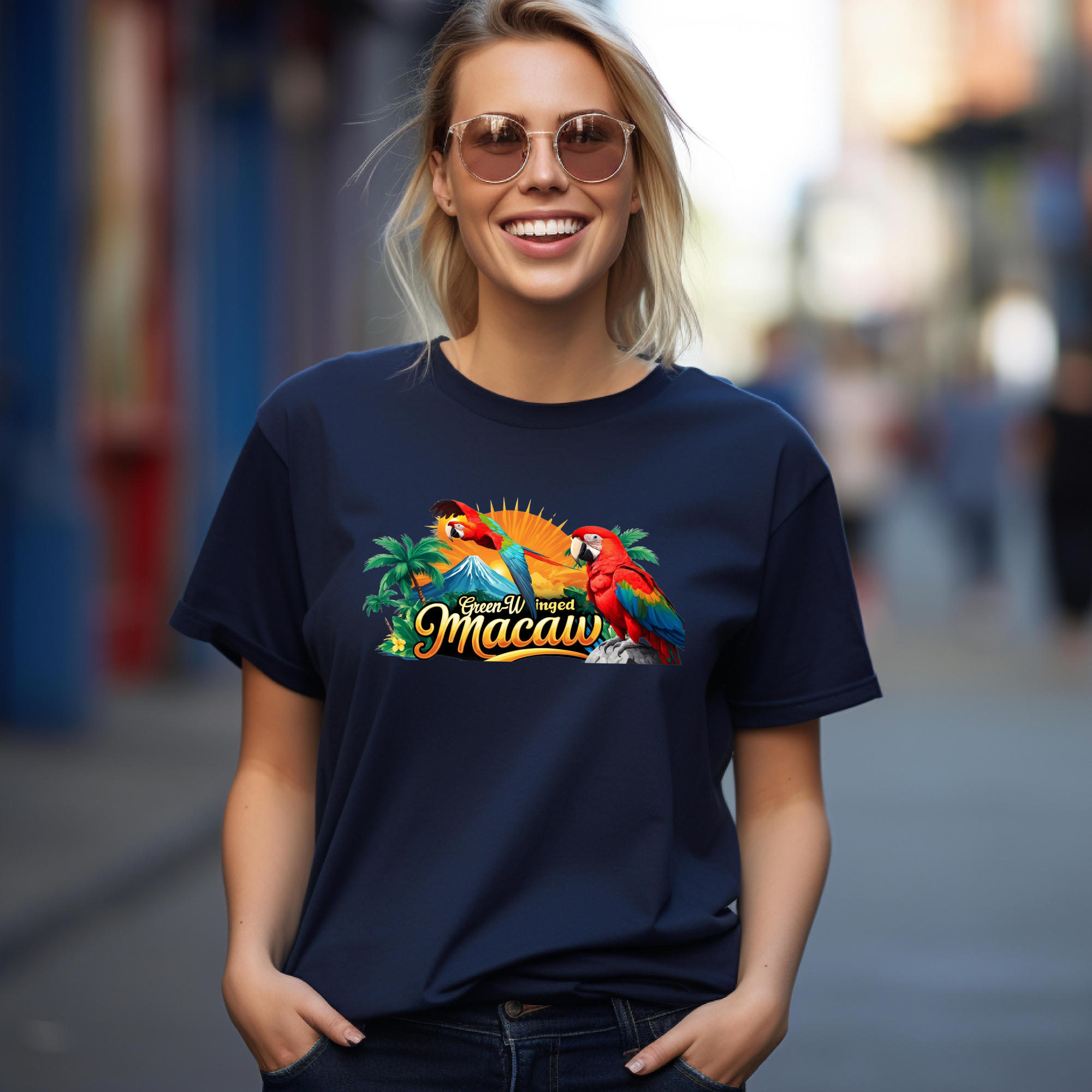 Rainbow Green-Winged Macaw T-Shirt