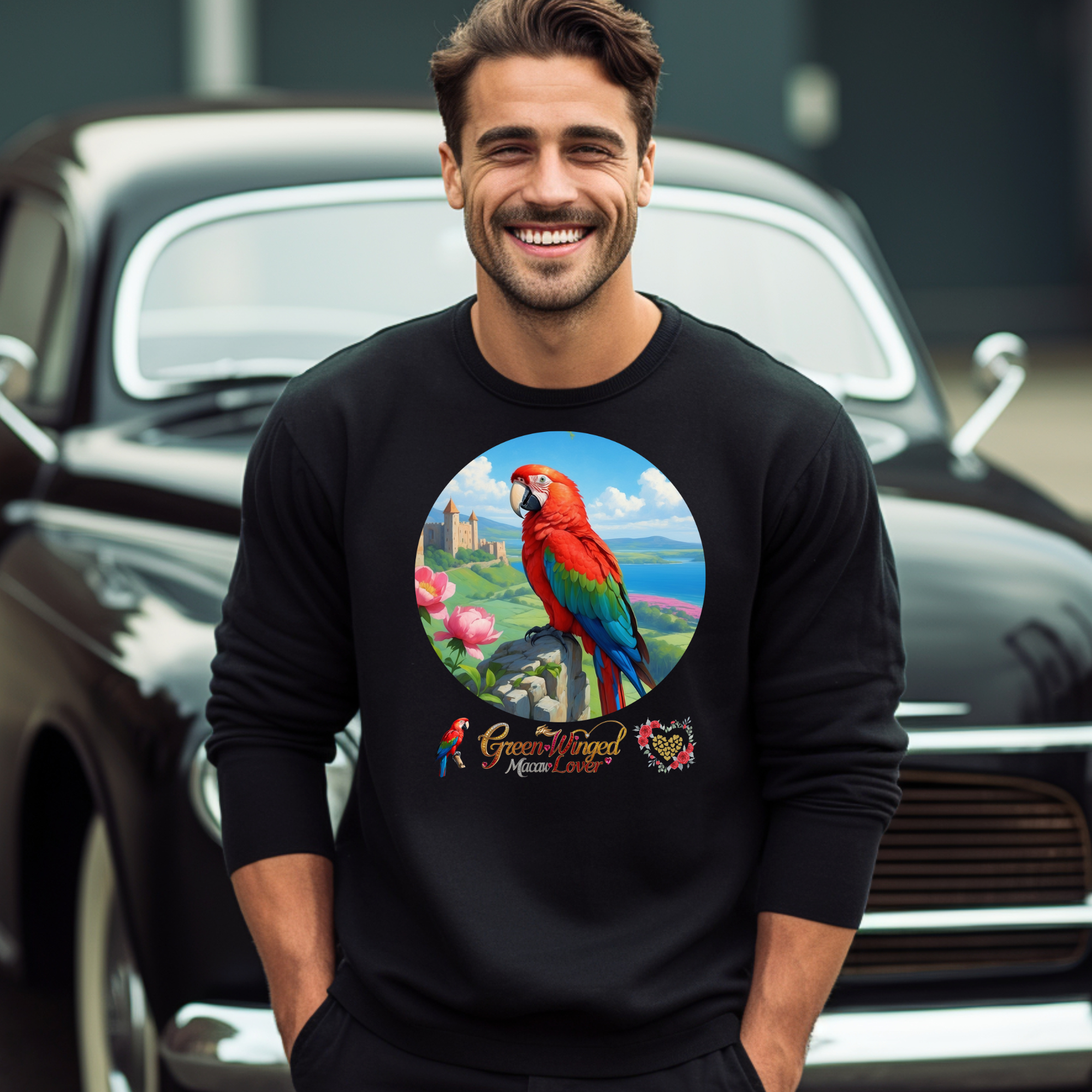 Rainbow Green-Winged Macaw Lover Sweatshirt
