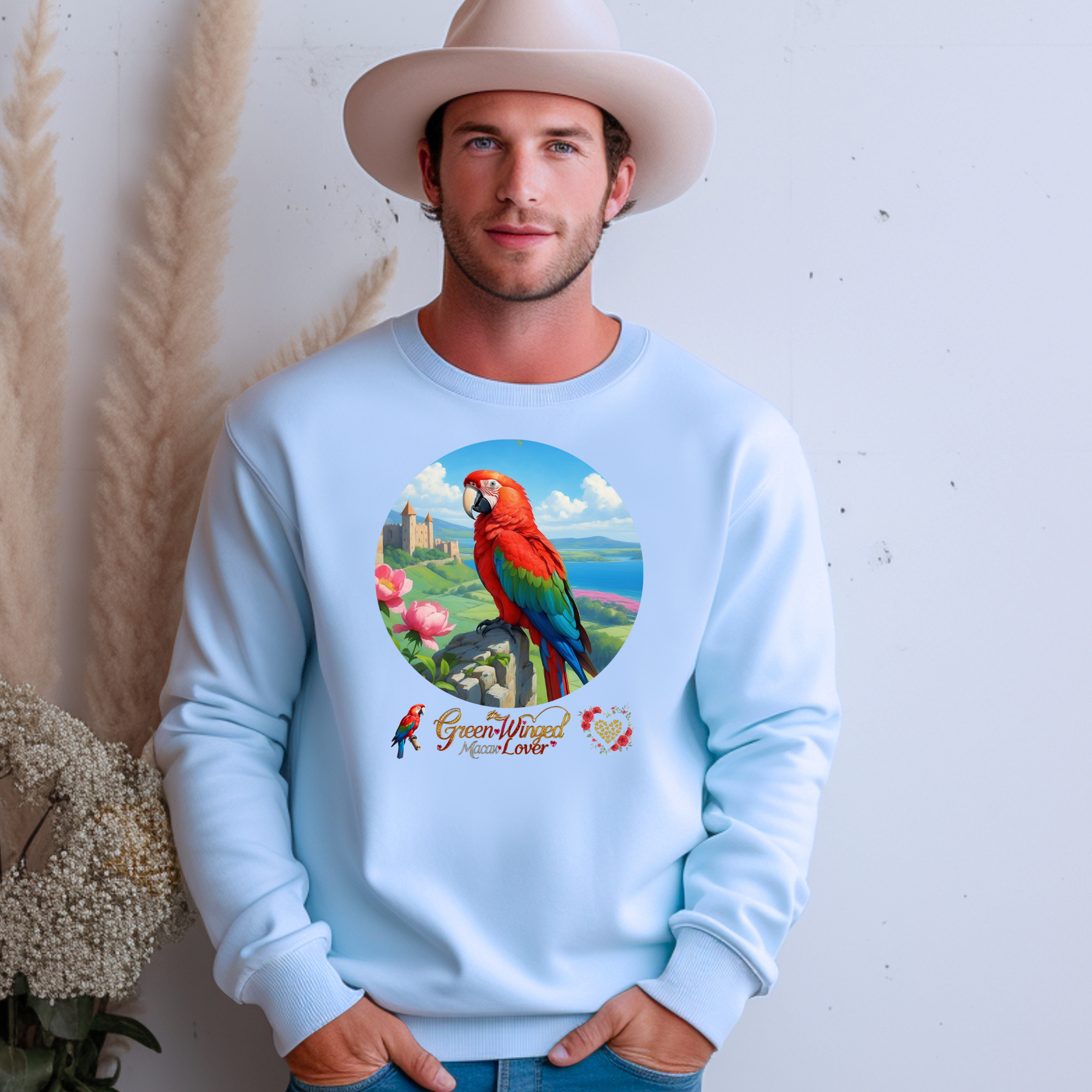 Rainbow Green-Winged Macaw Lover Sweatshirt