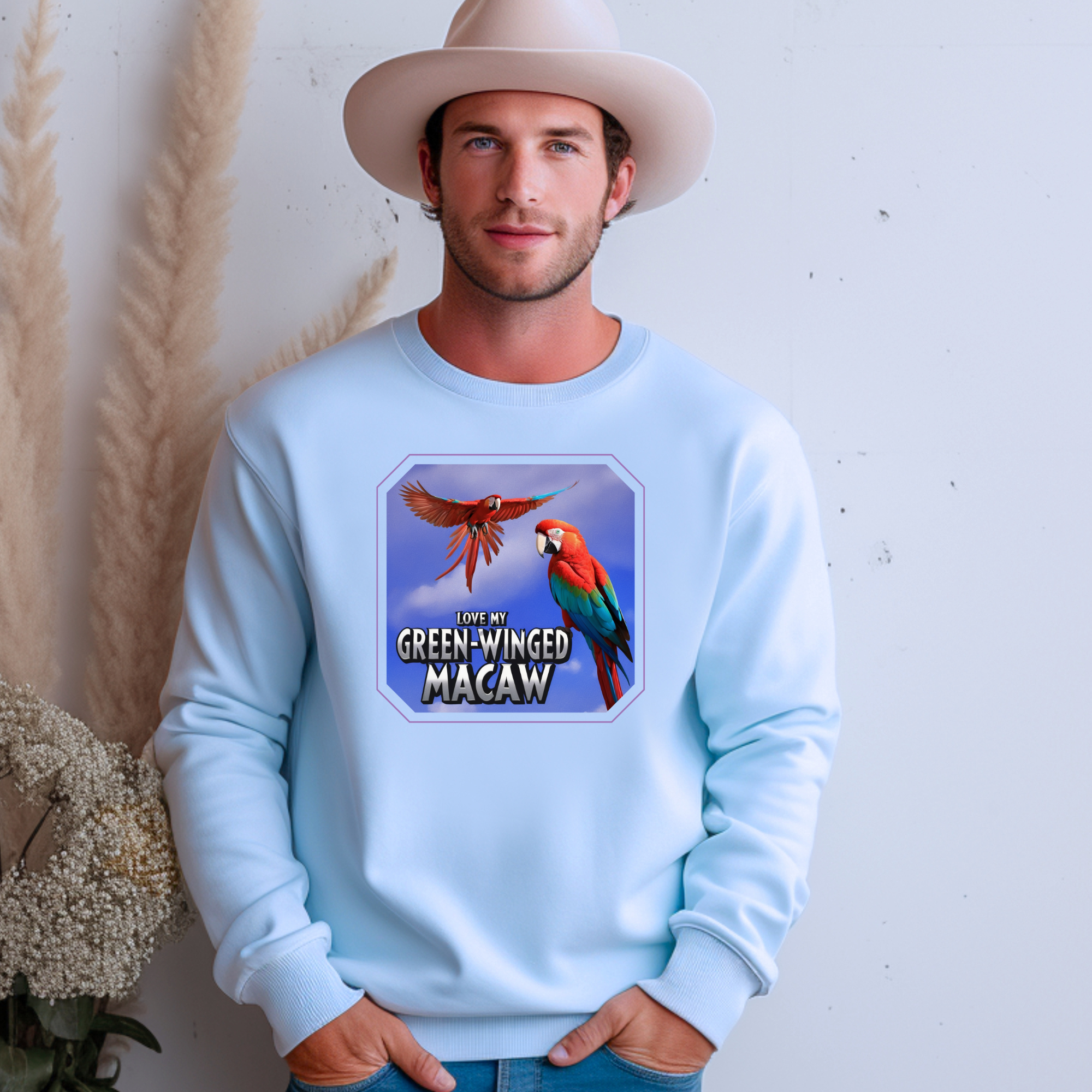 Love Green-Winged Macaw Sweatshirt