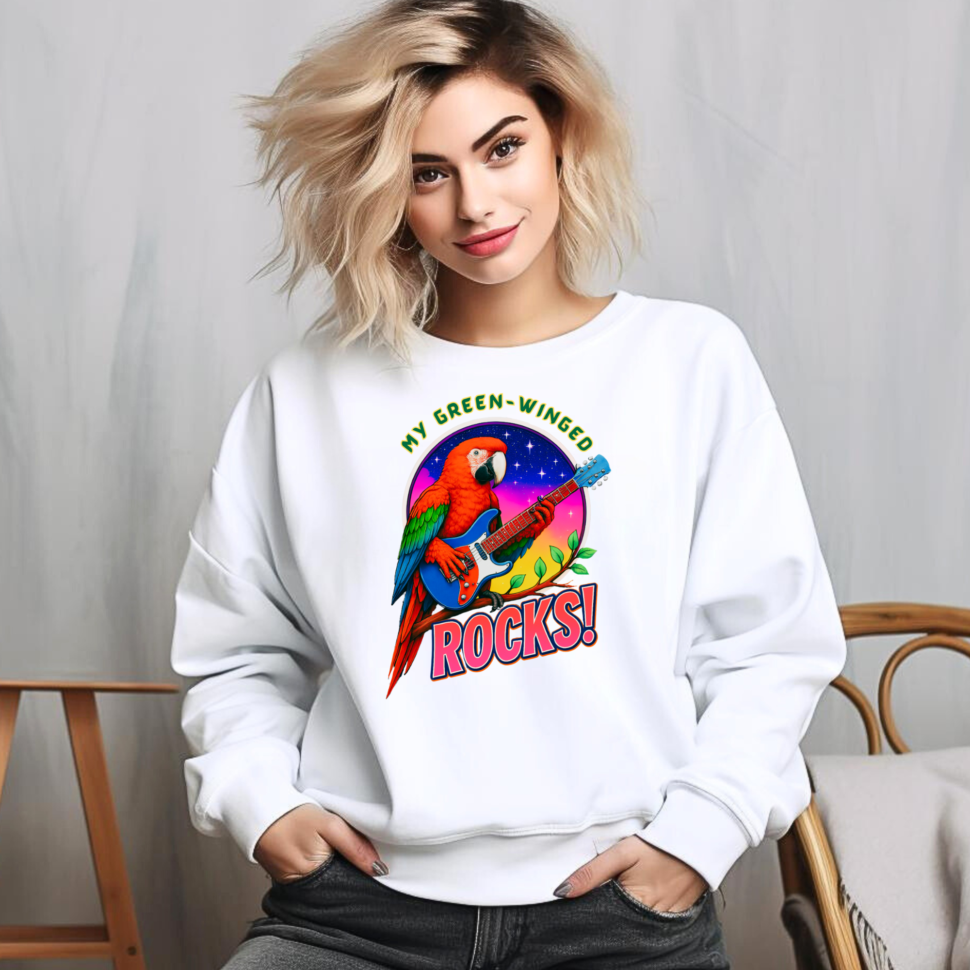 Green-Winged Macaw Sweatshirt