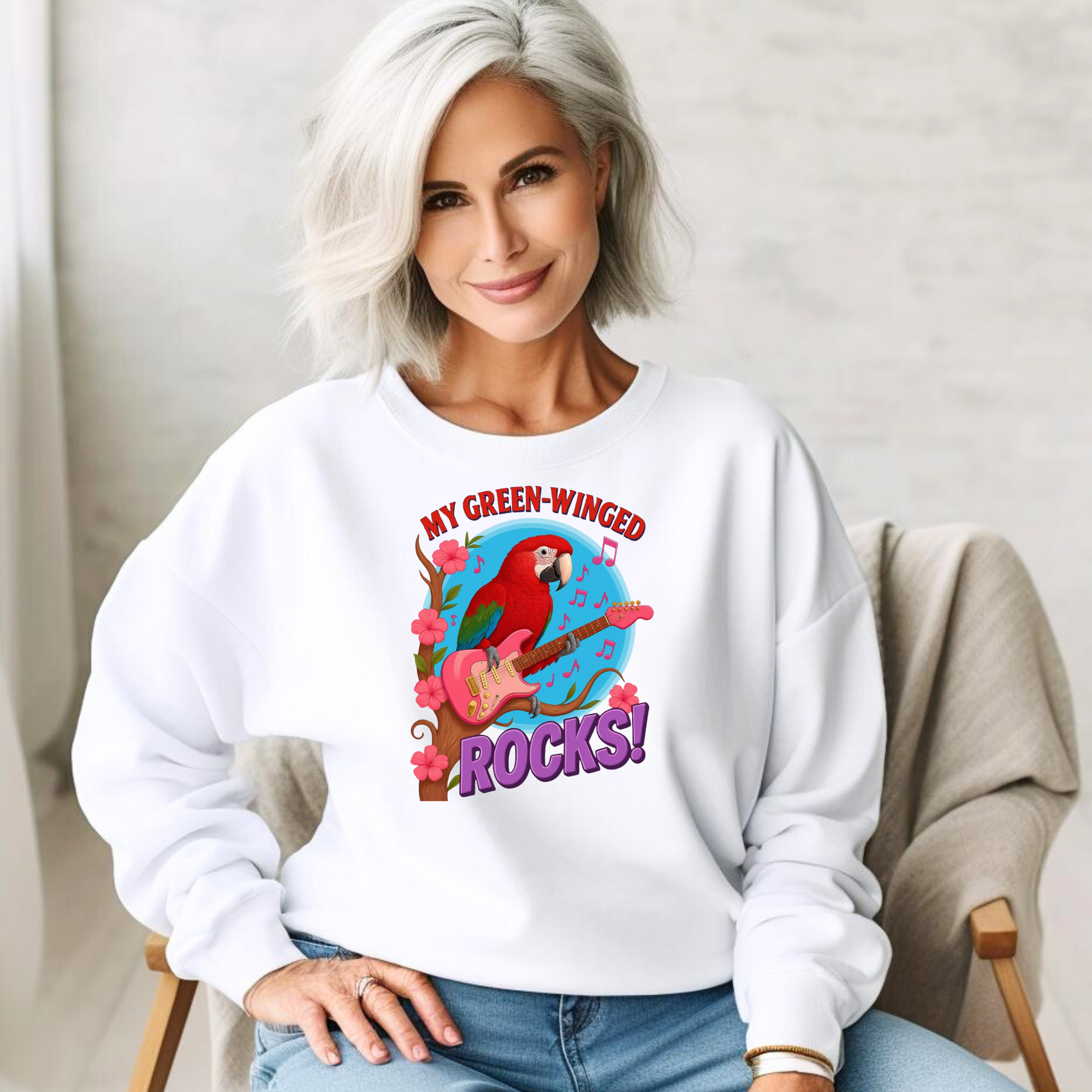 Green-Winged Macaw Sweatshirt