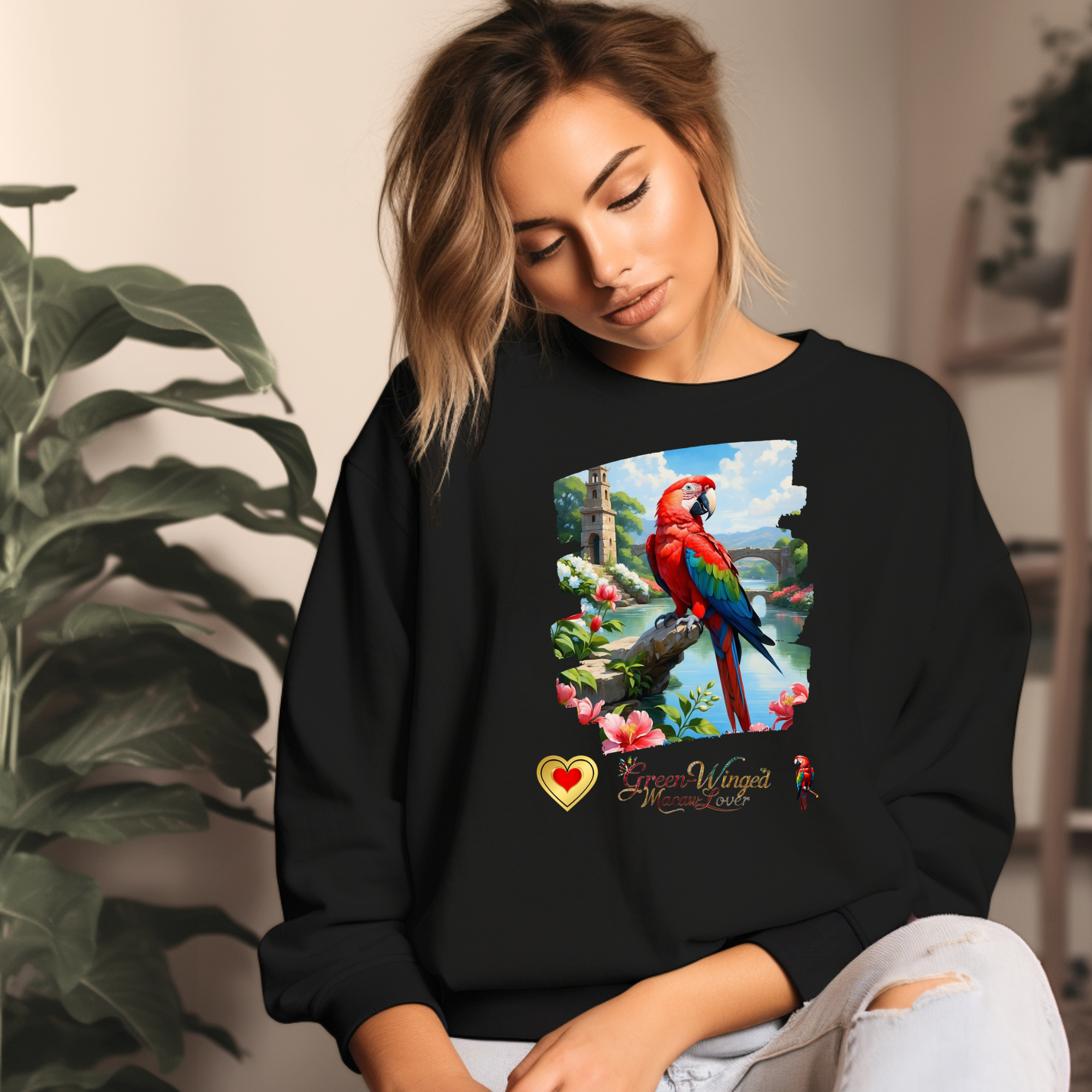 Green-Winged Macaw Sweatshirt