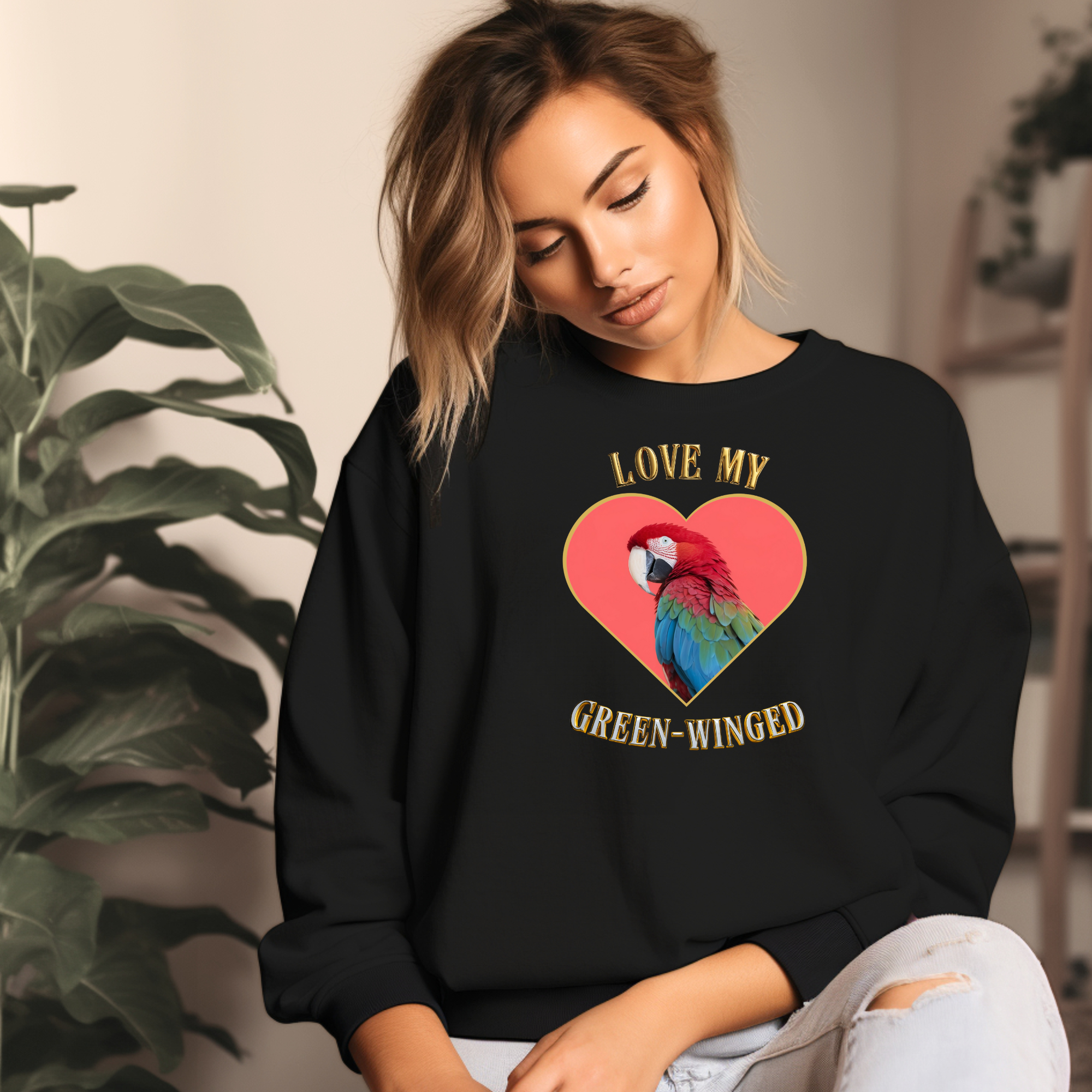Love My Green-Winged Macaw Sweatshirt