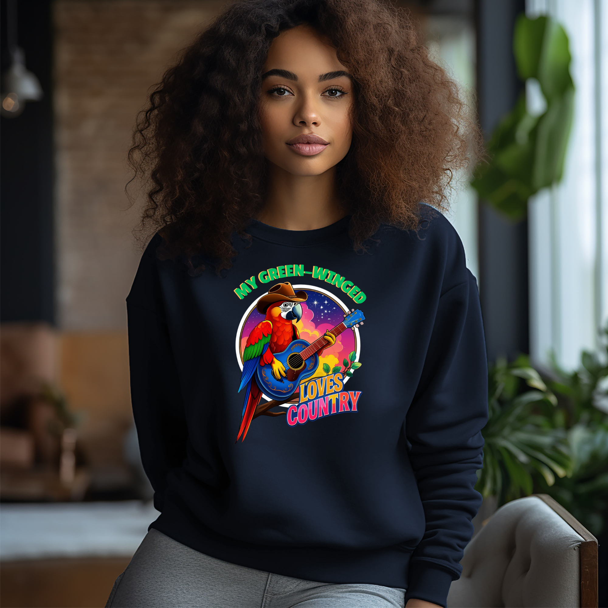 Green-Winged Loves Country Sweatshirt
