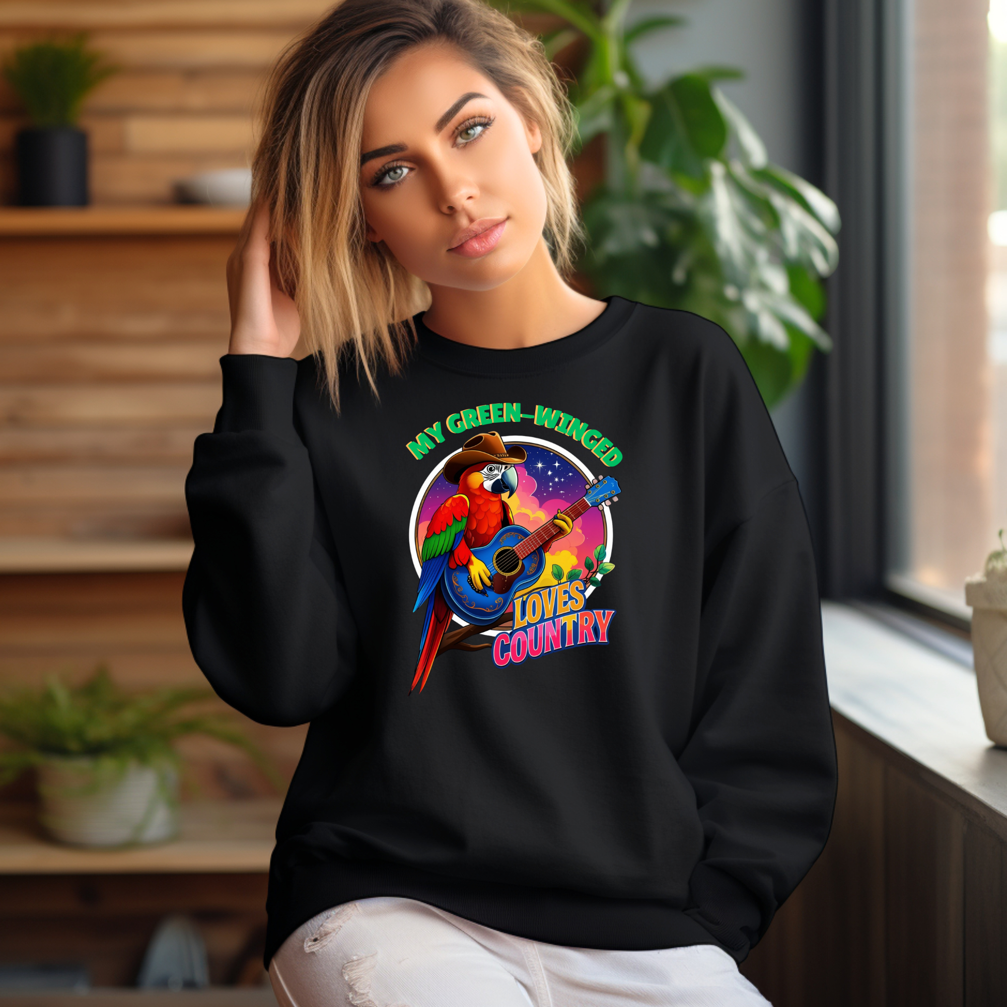 Green-Winged Loves Country Sweatshirt