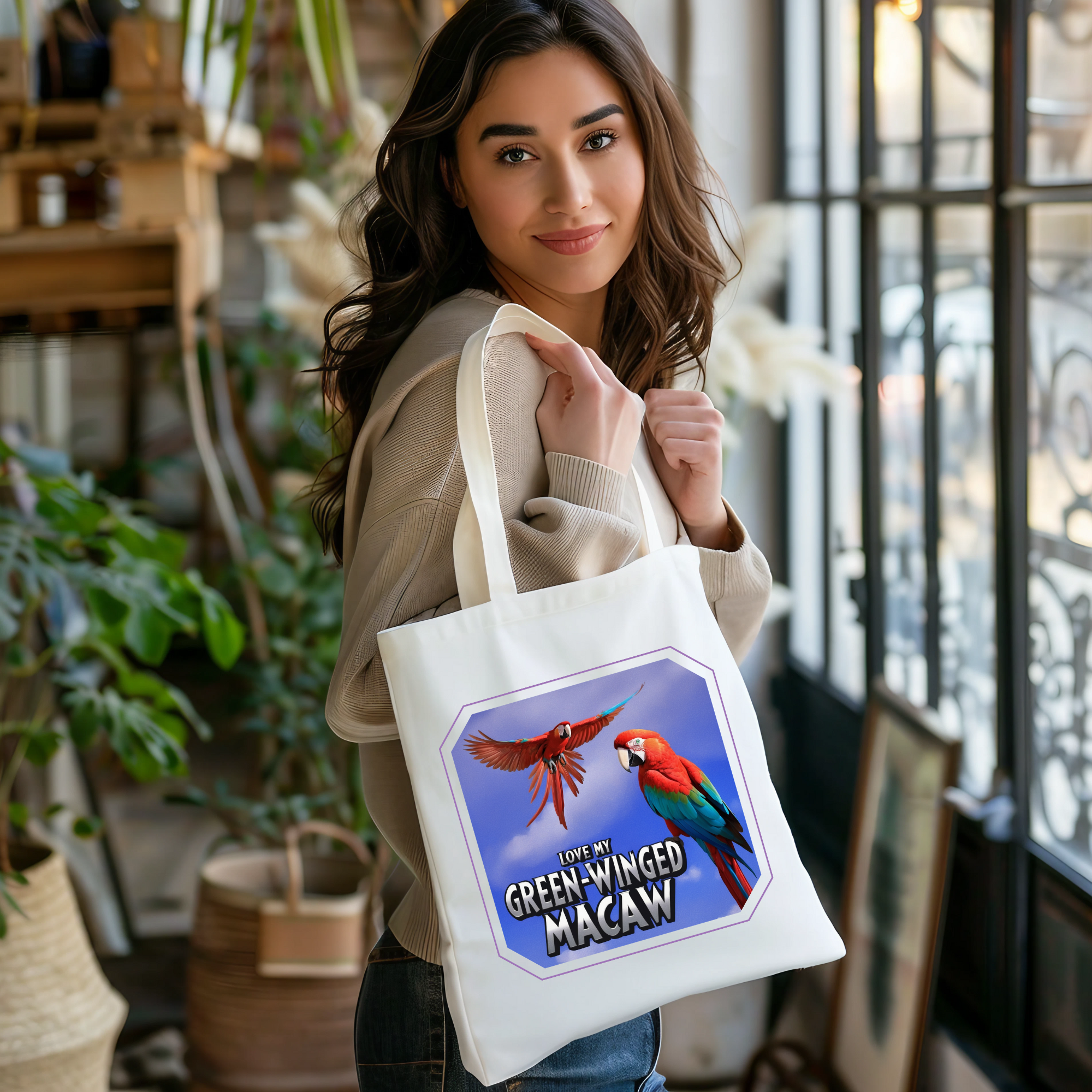 Green-Winged Macaw Tote Bag