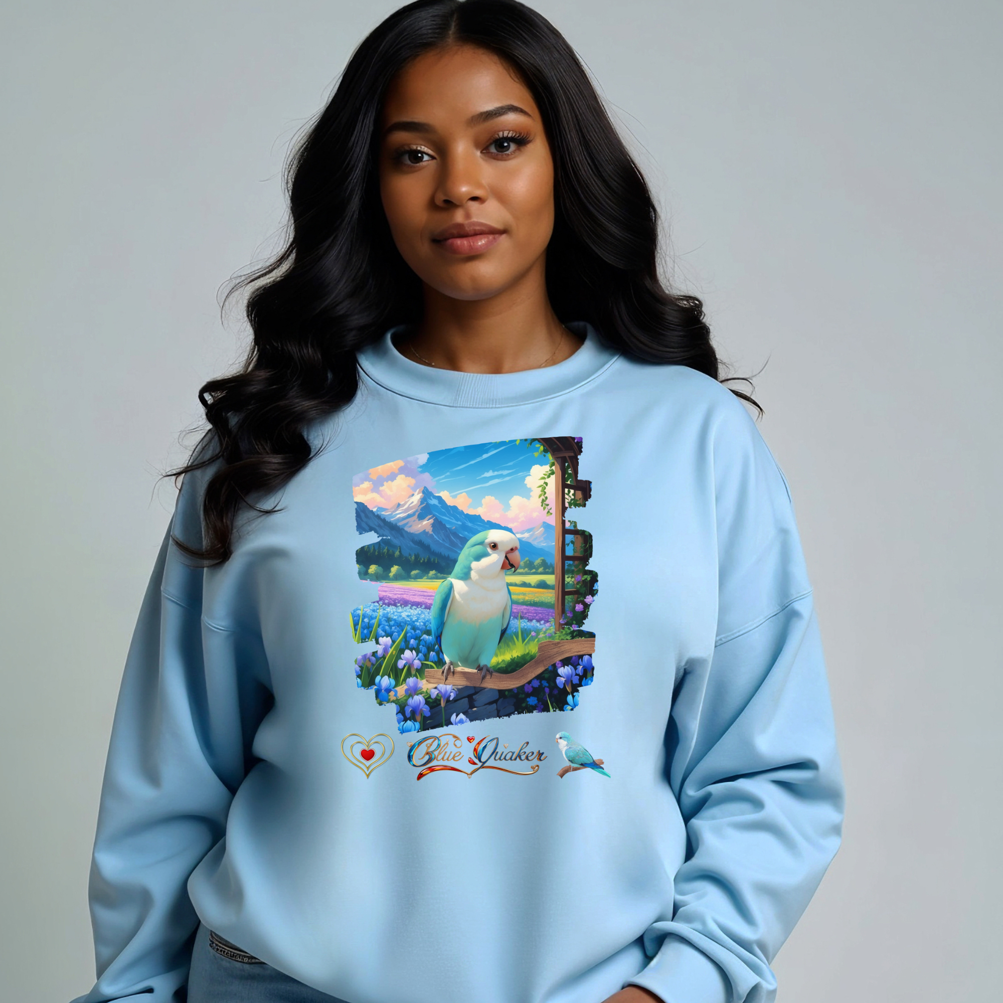 Blue Quaker Landscape Sweatshirt
