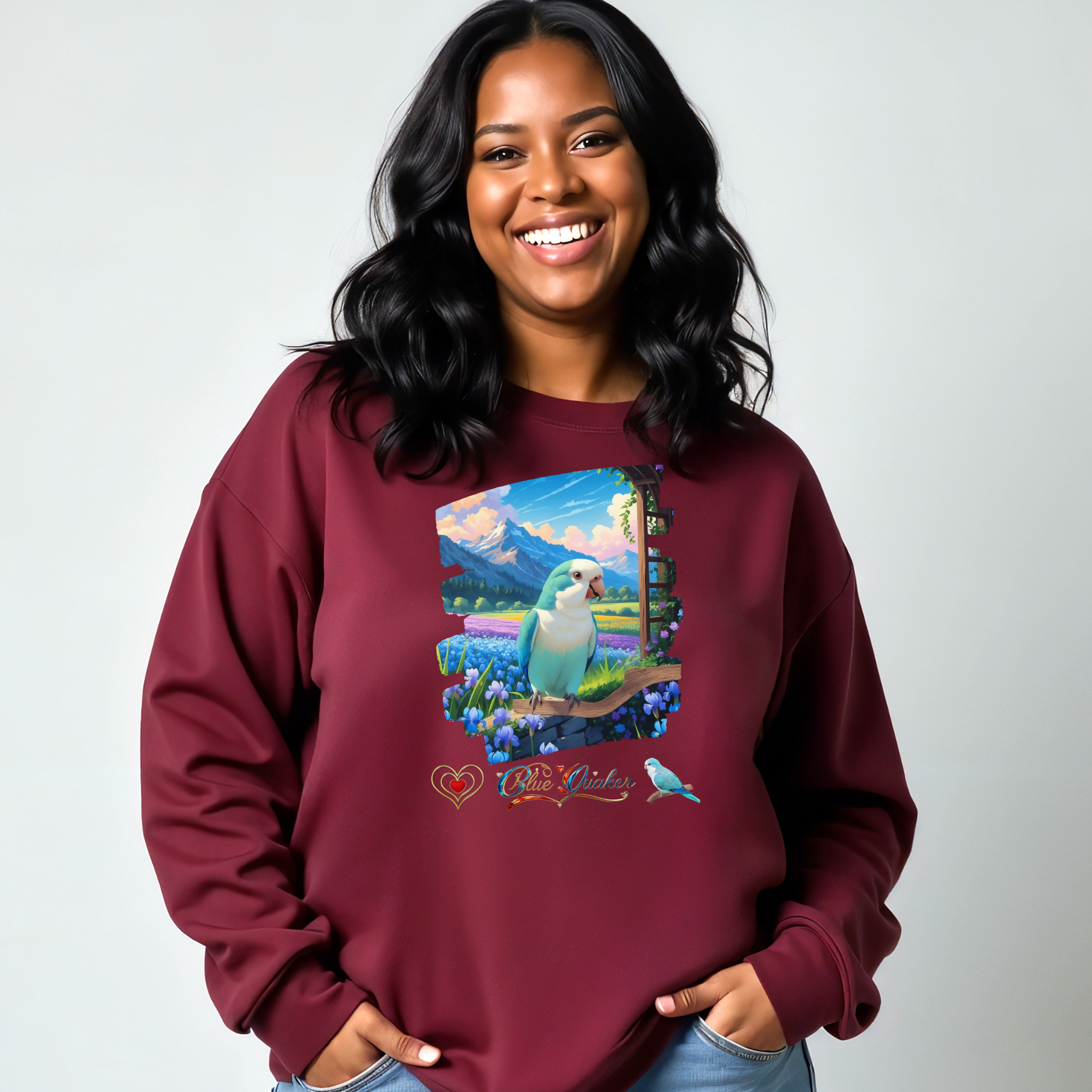 Blue Quaker Landscape Sweatshirt