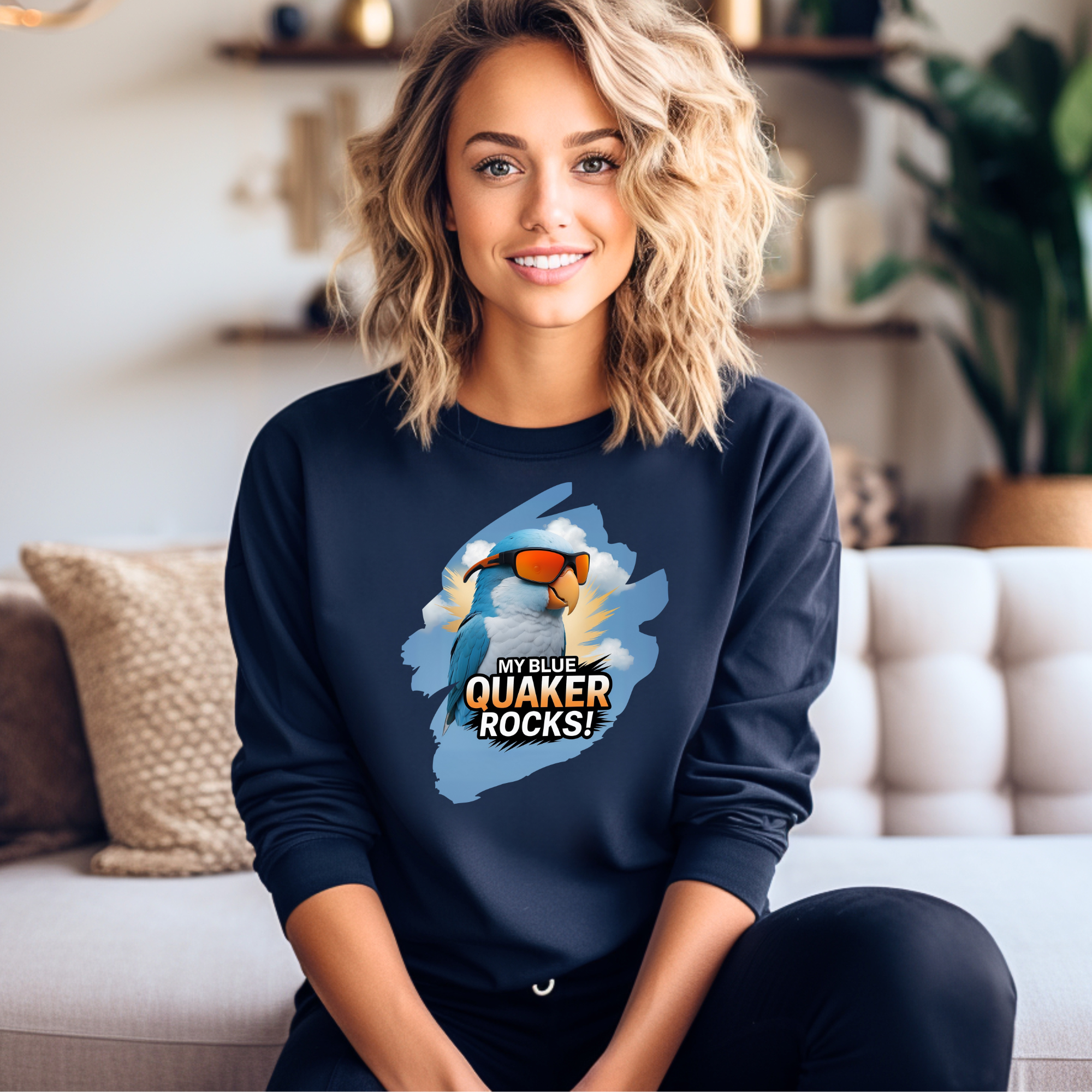 Blue Quaker Rocks Sweatshirt