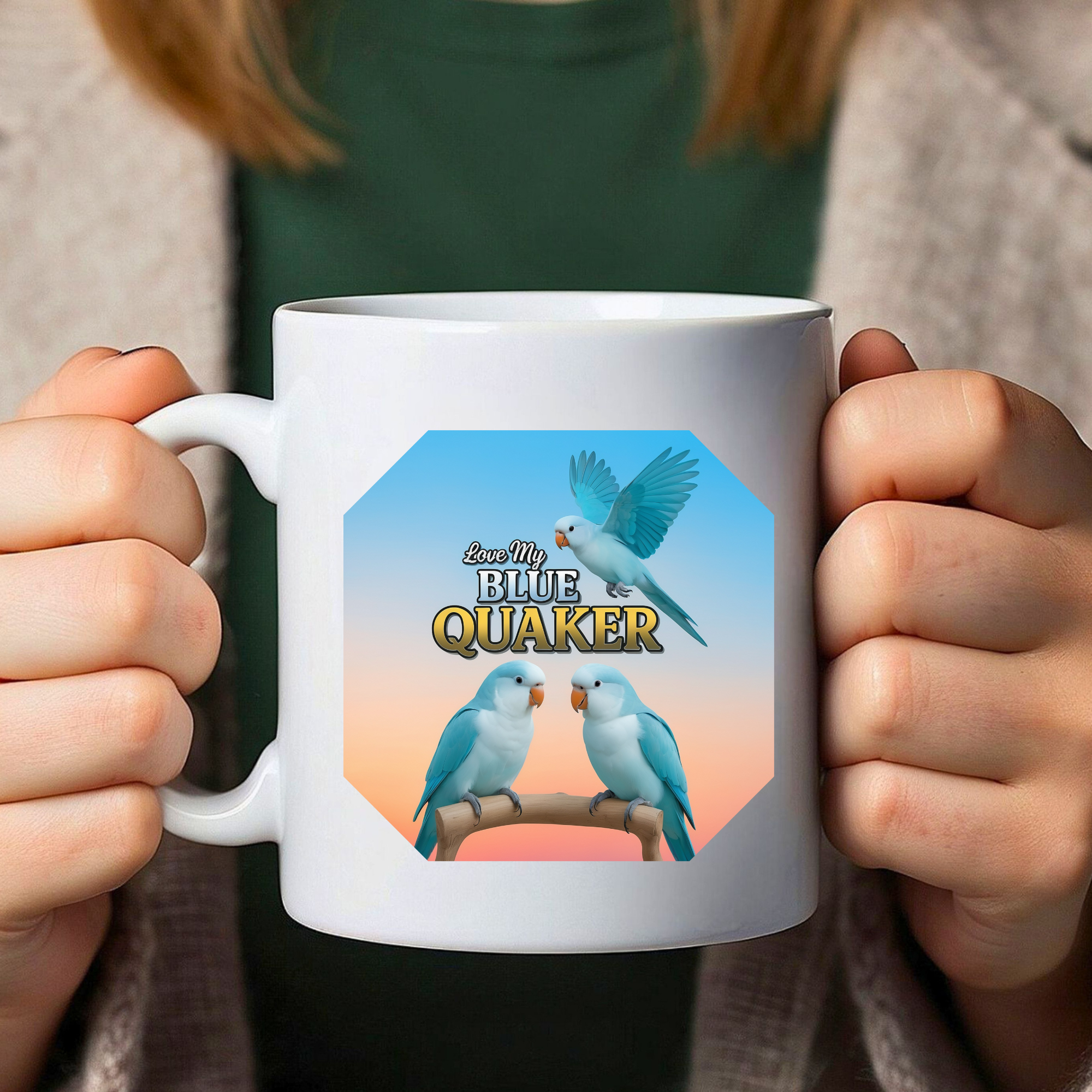 Love My Blue Quaker Mug