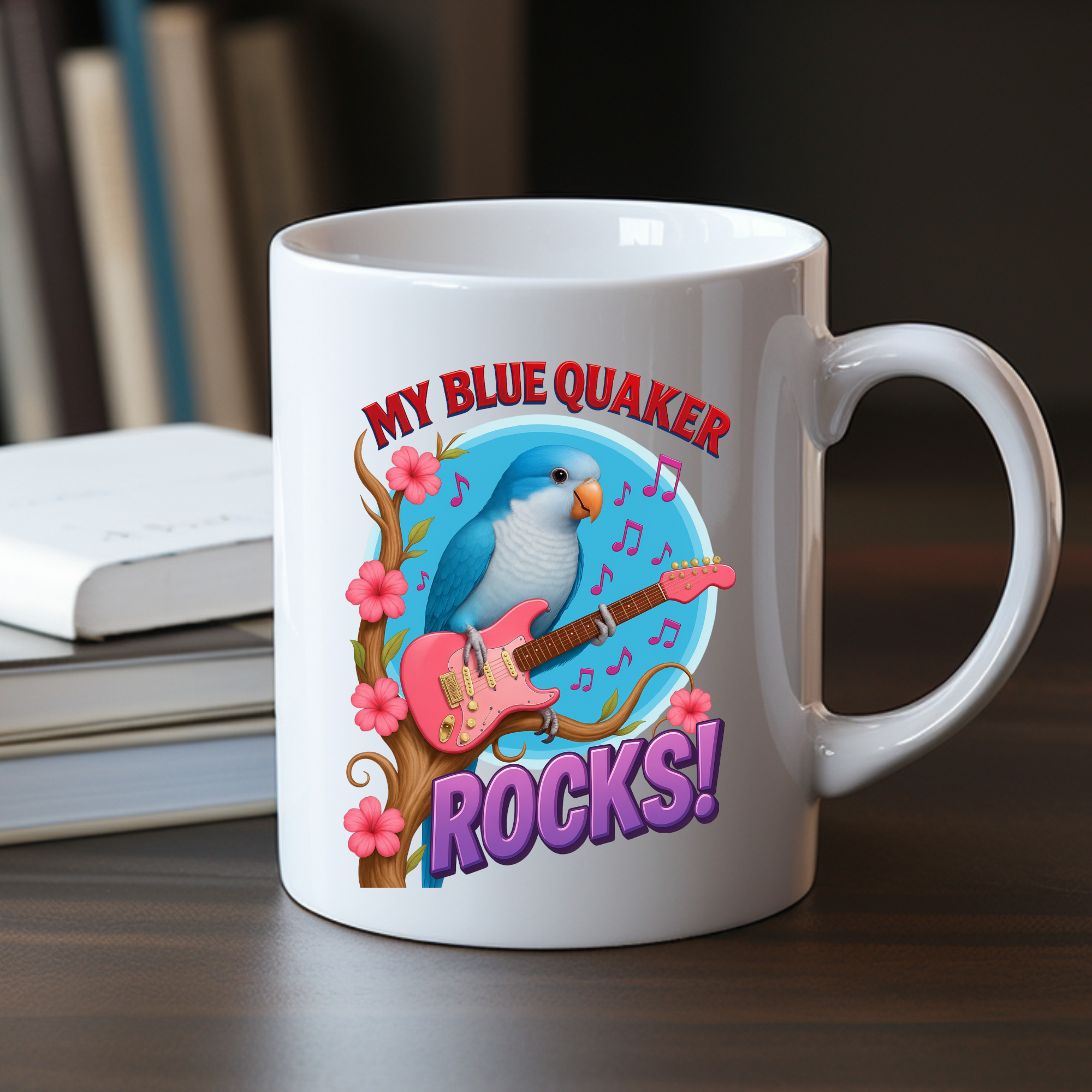 My Blue Quaker Rocks Music Mug