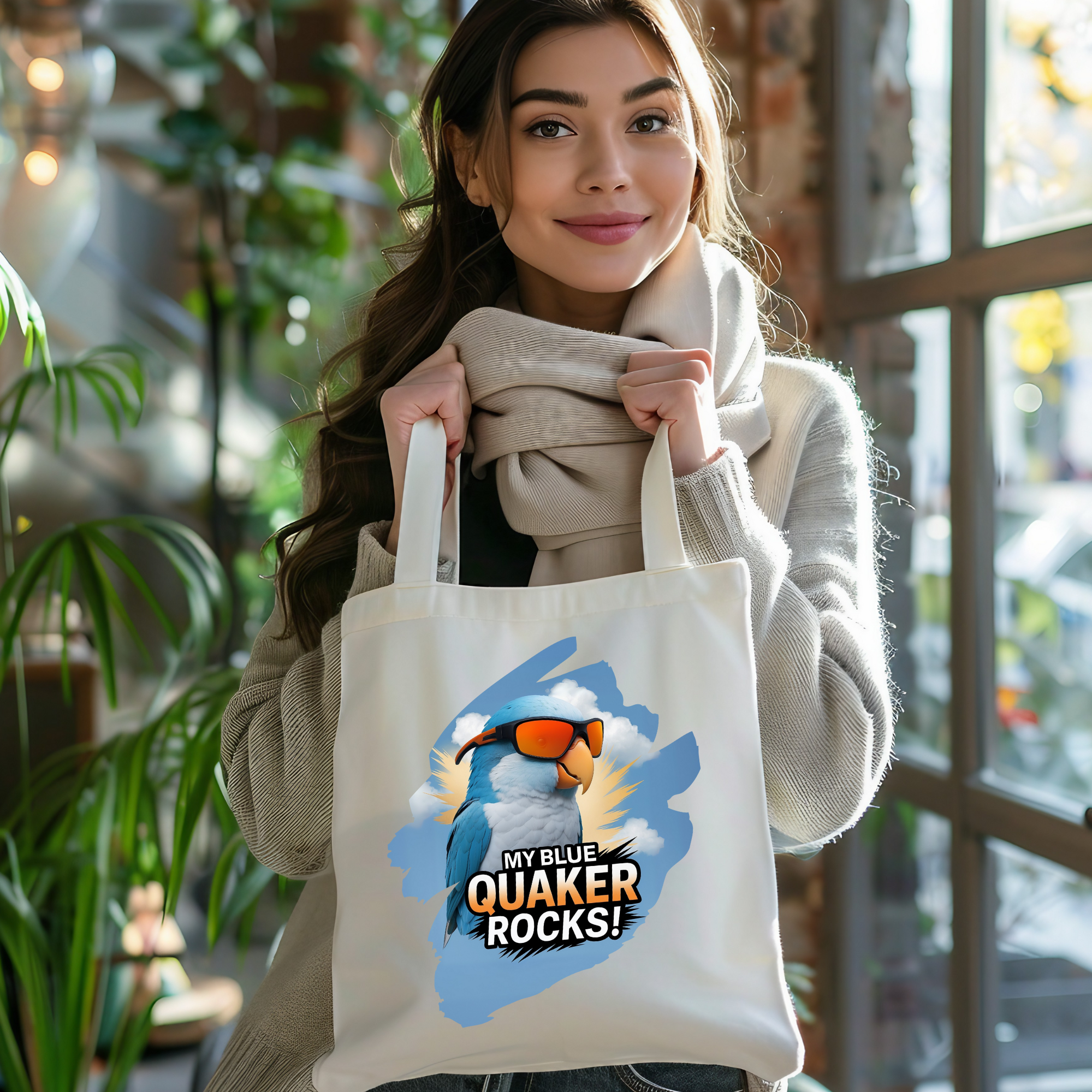 Quaker Parrot Tote Bag