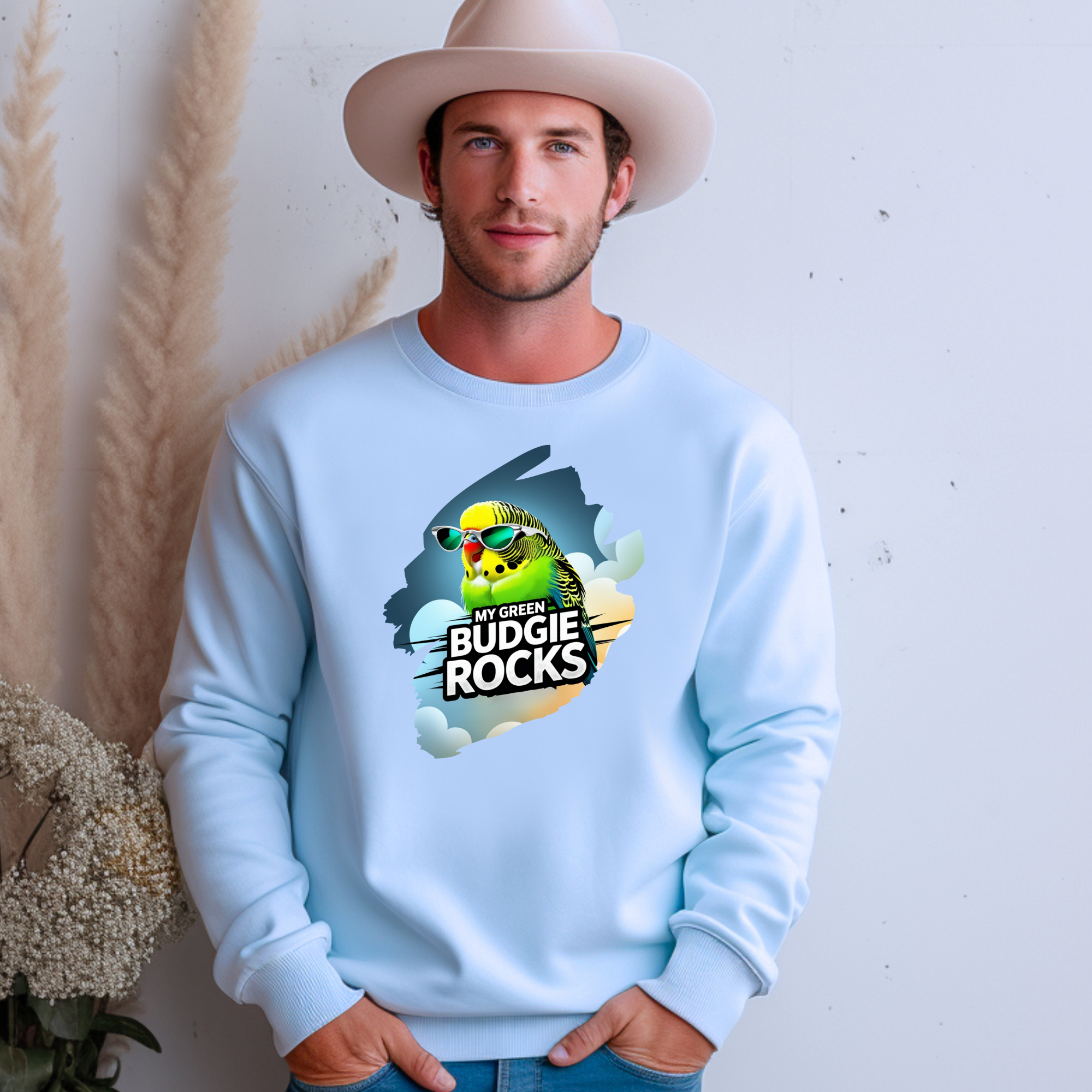 Green Budgie Rocks Sweatshirt