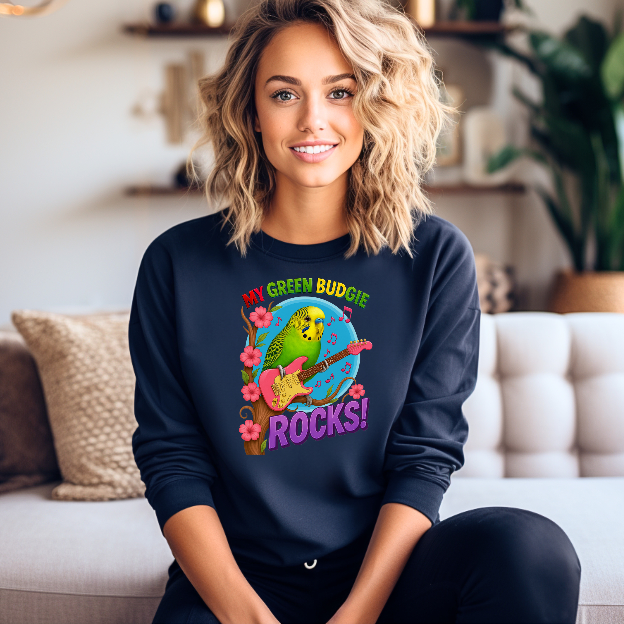 My Green Budgie Rocks Sweatshirt