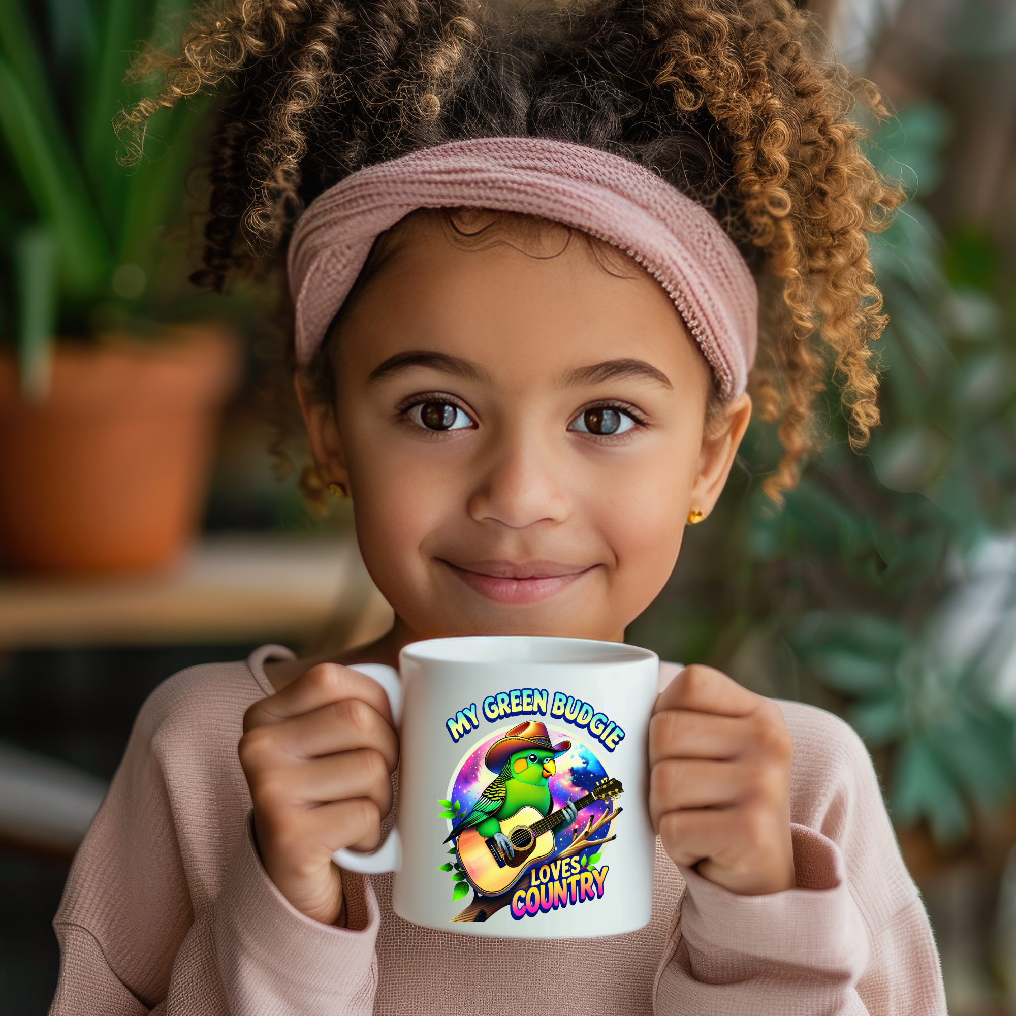 Green Budgie Mug