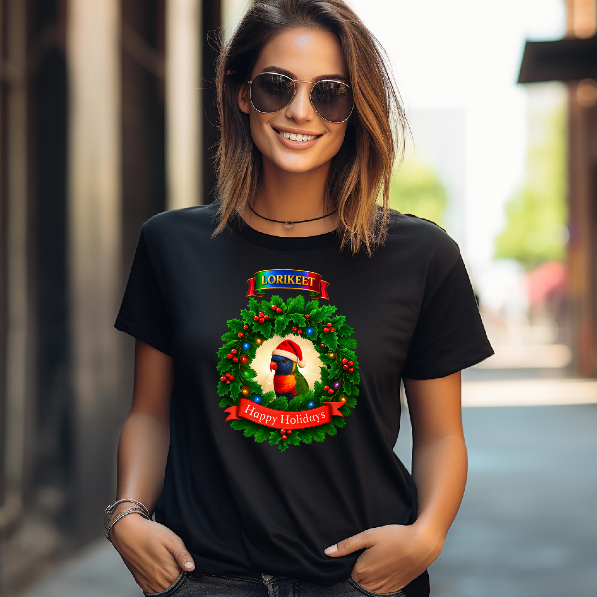Happy Holidays Lorikeet T-Shirt
