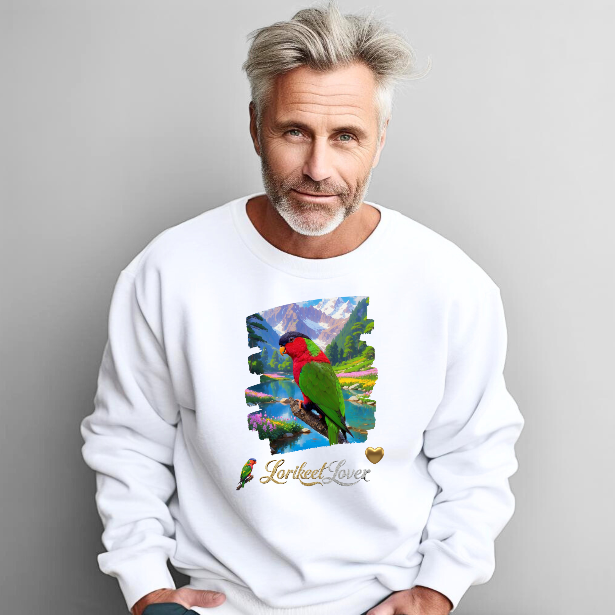 Red Green Lorikeet Lover Sweatshirt