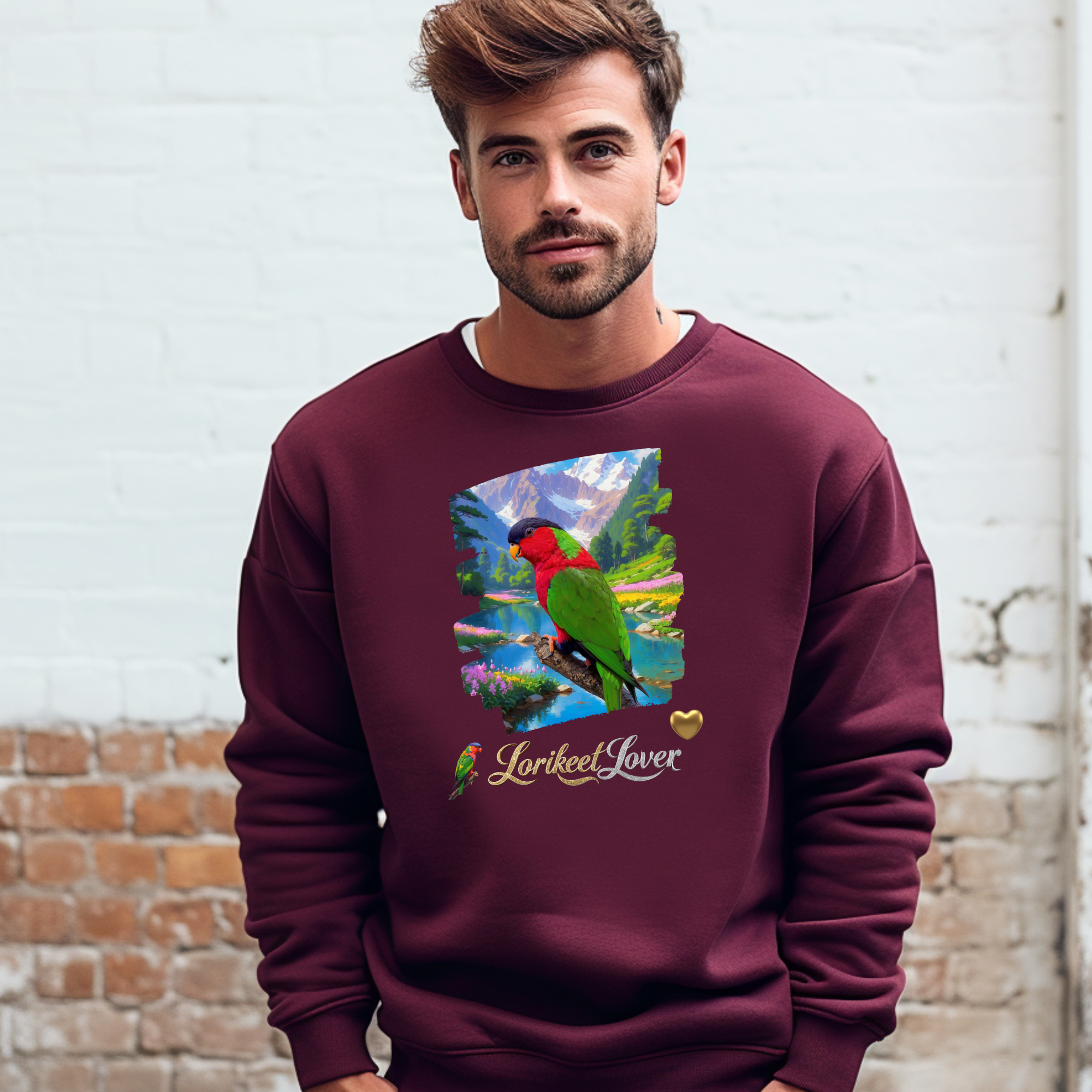 Red Green Lorikeet Lover Sweatshirt
